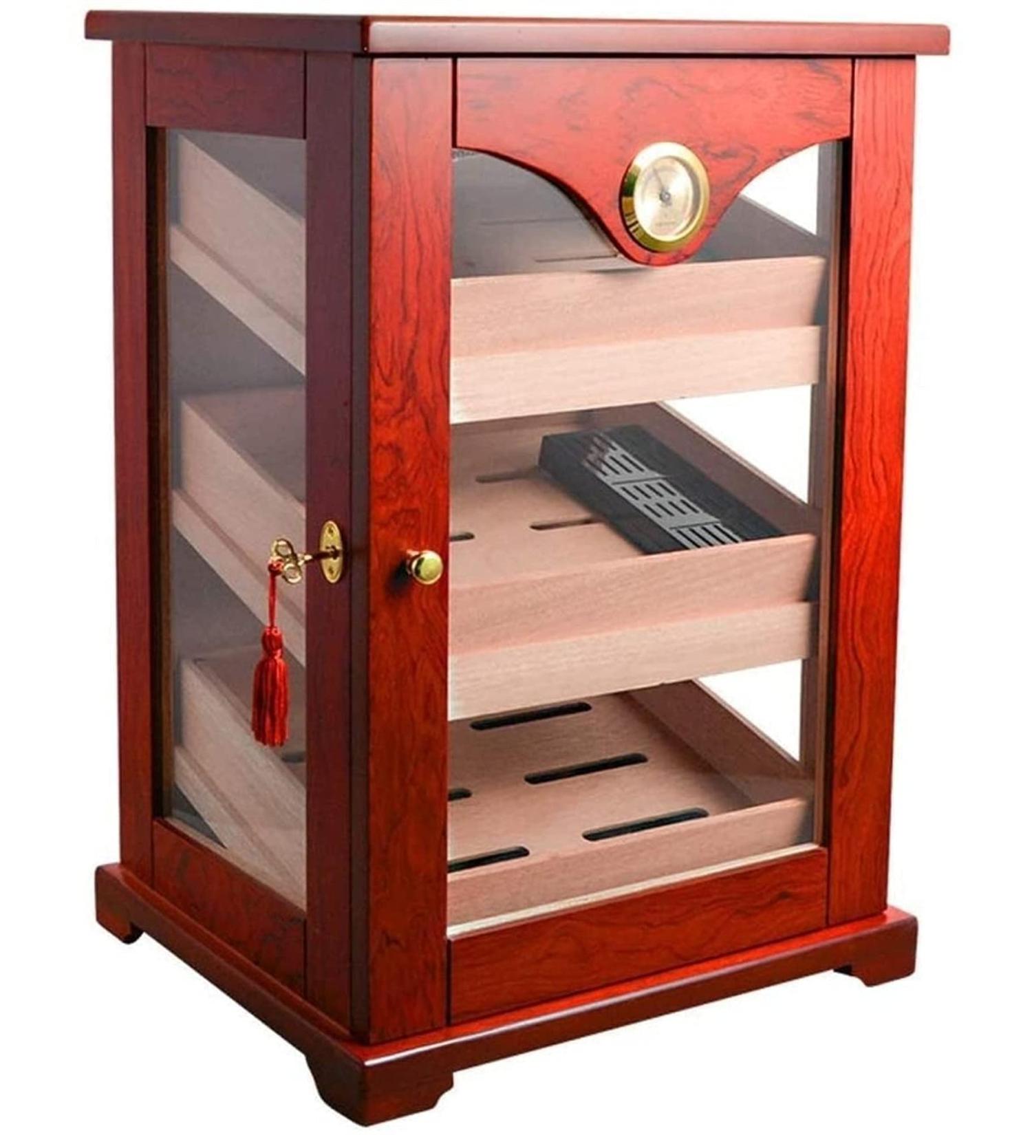 MOLVUS Cigar Box Cigar Cabinet-Cigar Humidifier Three-Layer Box Large Capacity Cigar Box Cigar Moisturizing Cabinet Decorative Box - Buy Online on GoSupps.com