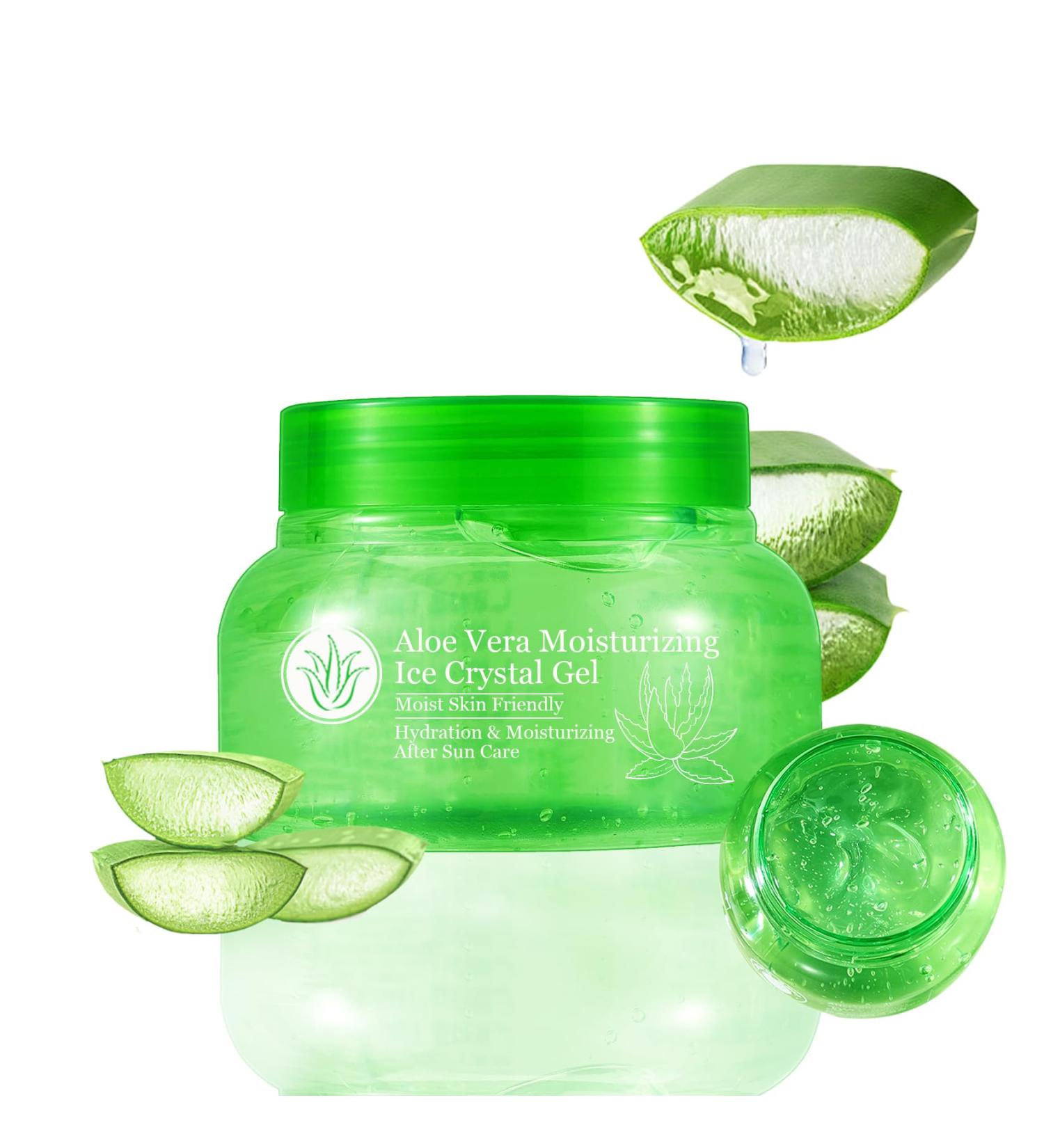 Pure Aloe Vera Gel for Body & Face - Deep Moisturizing Lotion for All Skin Types | Hydrating Non-Greasy Aloe Vera Gel for Men & Women - Shop Now - Buy Online on GoSupps.com