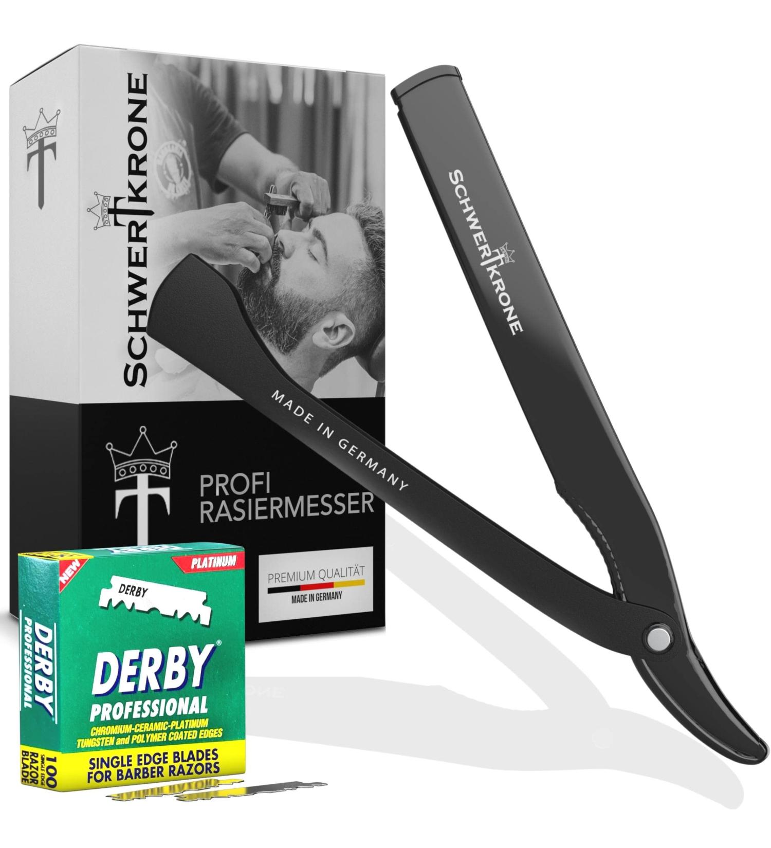 Schwertkrone Razor Set with 100 Blades | Made in Germany | Premium Solingen Quality for Precision Grooming - Buy Online on GoSupps.com