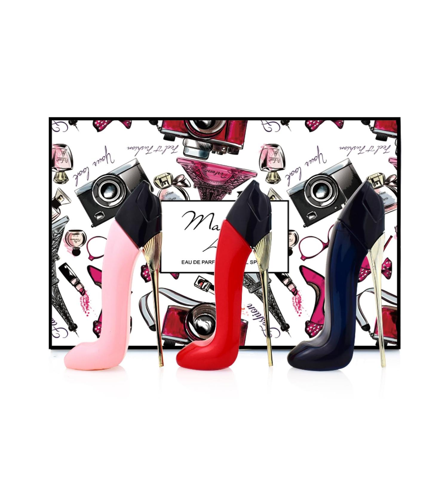 Cool Girl High Heel Shoes 3 Piece Minis Fragrance samples Set perfumes for Women Combinations of Jasmine Rose Choice with Natural Mild & Non Each One is 30ml - Buy Online on GoSupps.com
