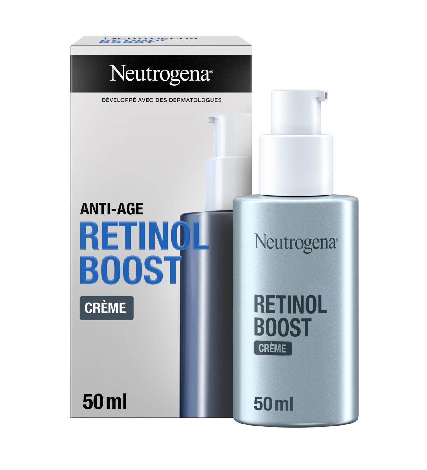Neutrogena | Retinol Boost Anti-Aging Cream (50 ml pump bottle) Facial treatment to combat visible signs of aging Retinol-enriched face cream - Buy Online on GoSupps.com