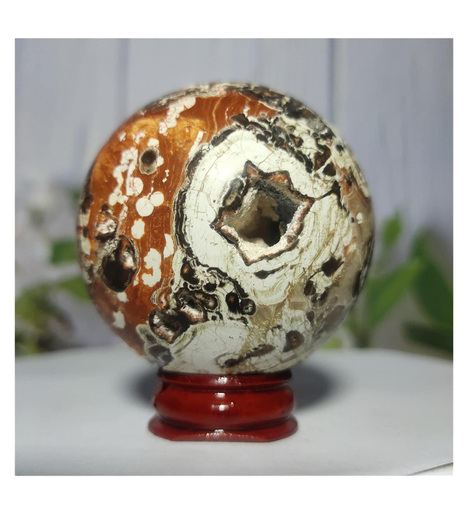 Natural Crystal Rough Natural Sphere Natural Quartz Crystal Money Agate Ball Specimen Gemstone Reiki Stones Home Decoration 1pc (Color : 280-290g) - Buy Online on GoSupps.com