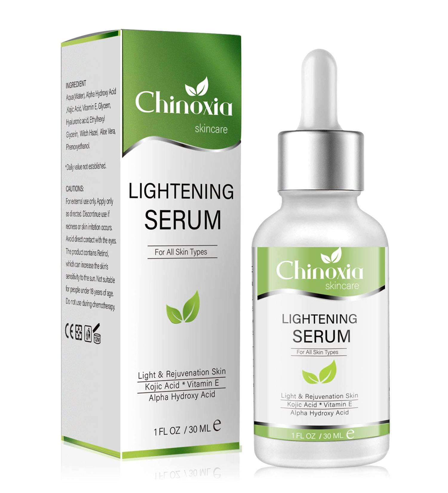 Skin Brightening Serum with Kojic Acid - Dark Spot Corrector for Face & Body - Hyperpigmentation & Melasma Treatment - 1oz - Buy Online on GoSupps.com