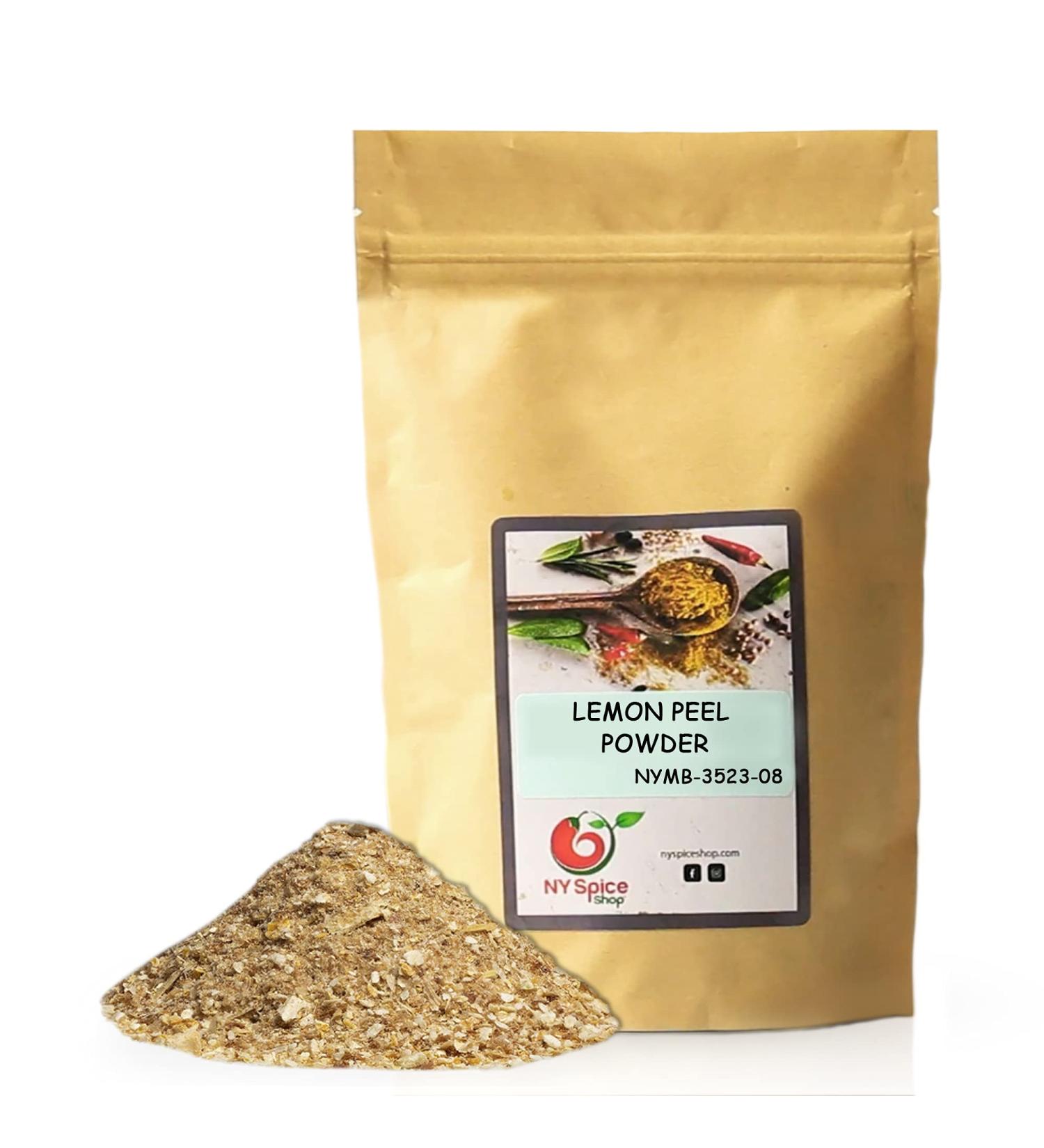 NY Spice Shop Lemon Peel Powder 8 Ounce Citrus Lemon Peel Powder Lemon Peel Ground Natural Citrus Limon Best for Skin Care Lemon Peel Powder 8 Ounce (Pack of 1)