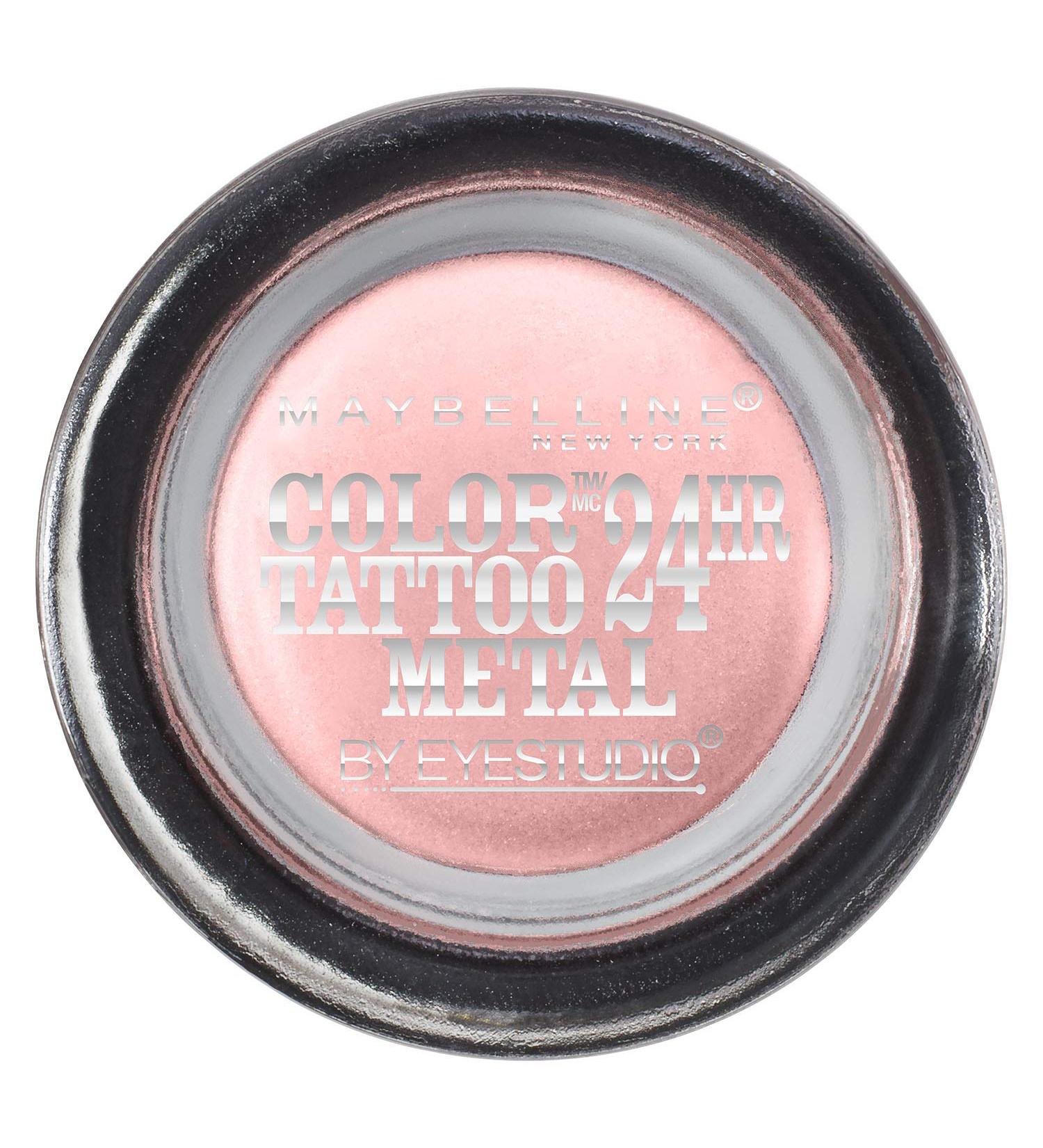 Maybelline New York Eyestudio ColorTattoo Metal 24HR Cream Gel Eyeshadow - Inked in Pink 0.14 Ounce - Buy Online on GoSupps.com