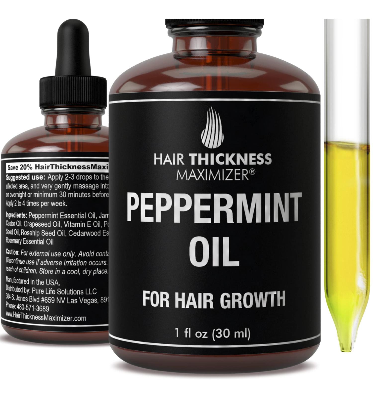 Peppermint Hair Growth Oil 1oz - Stimulate Hair Growth - Pack of 1 - Buy Online on GoSupps.com