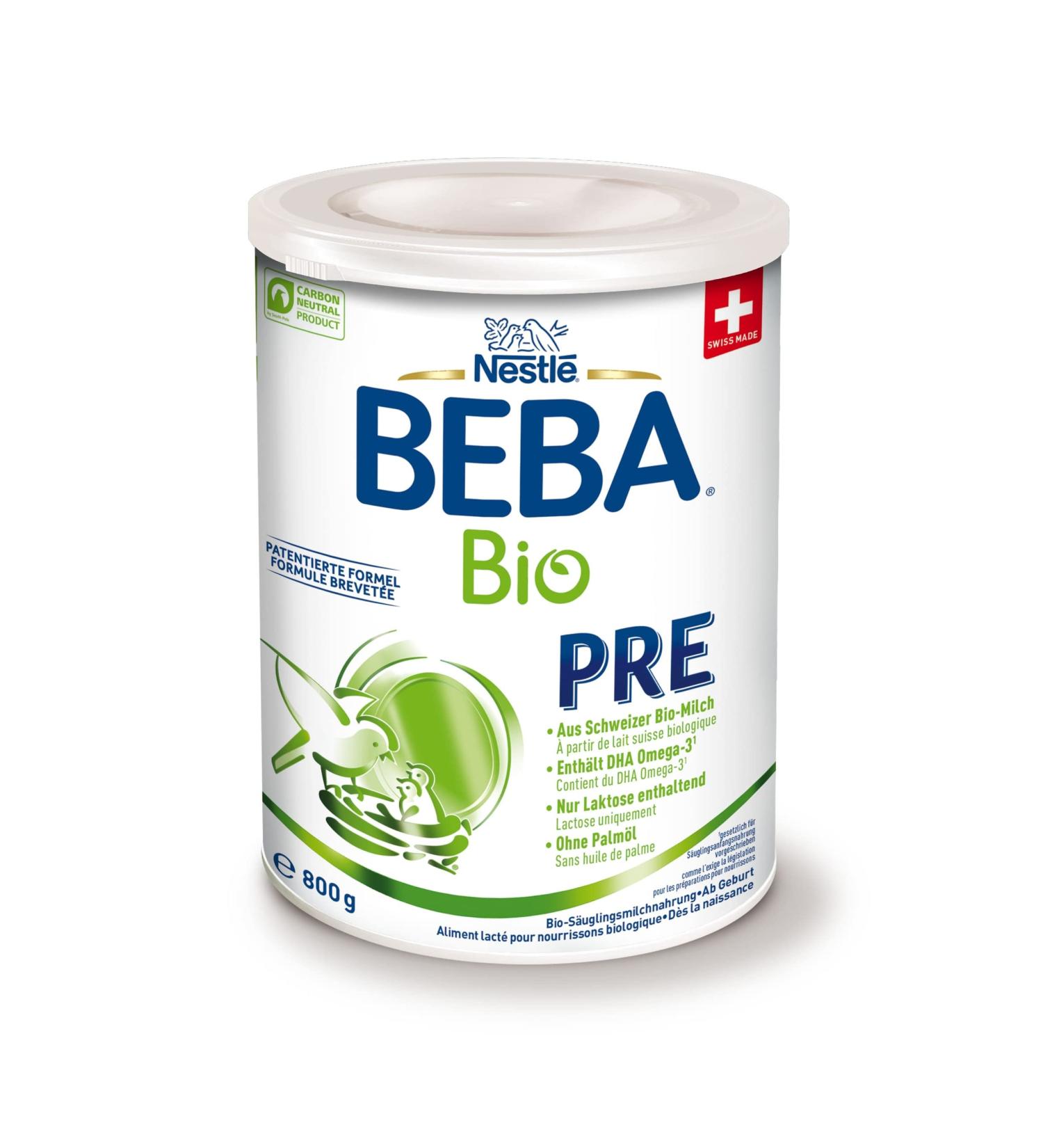 BEBA PRE Organic Infant Milk Infant Formula from Birth (1 x 800g)