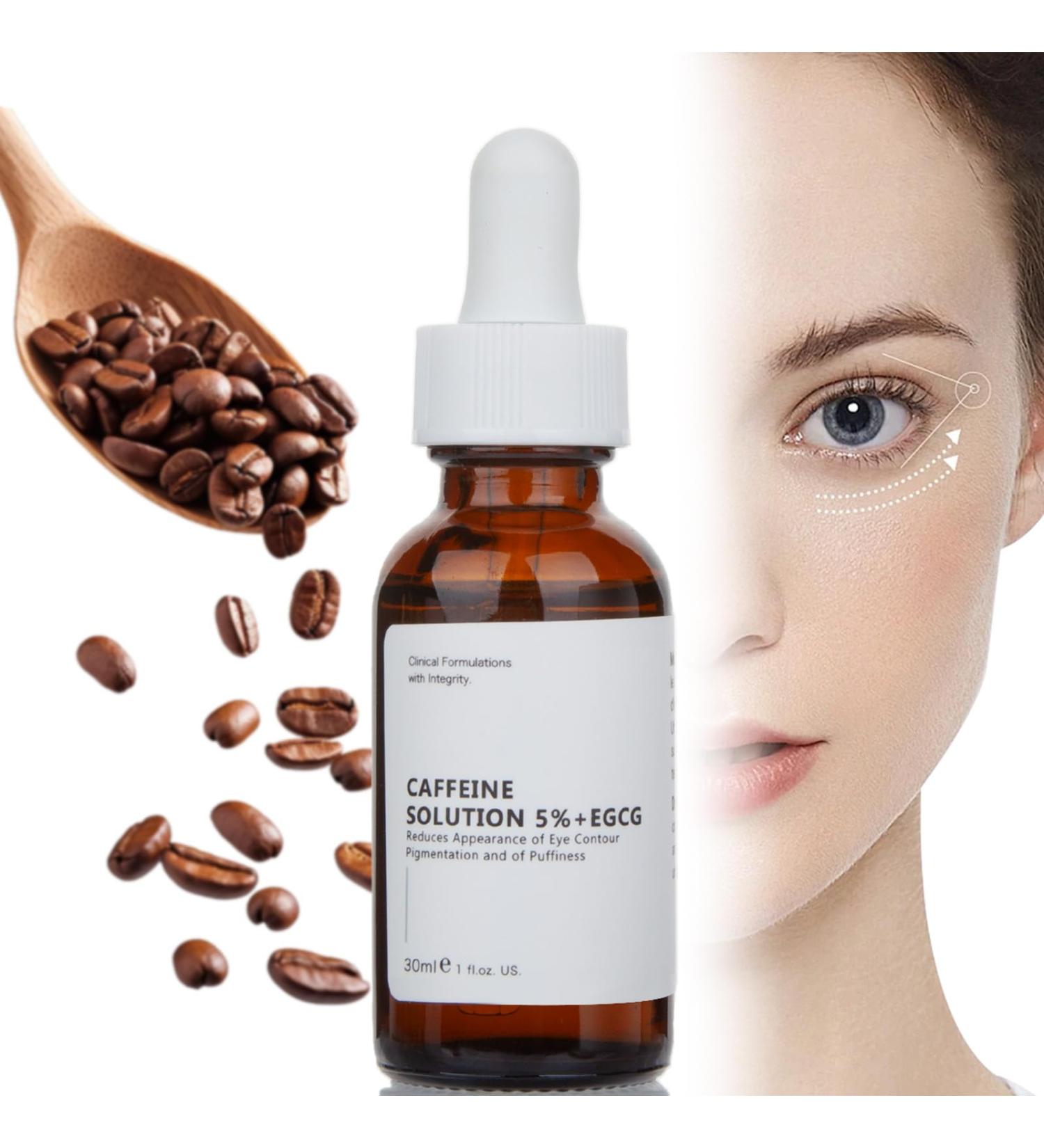 Caffeine Solution 5% + EGCG Eye Serum for Dark Circles & Puffiness Anti-Aging Moisturizer for Eye Bags & Fine Lines 30ML - Buy Online on GoSupps.com