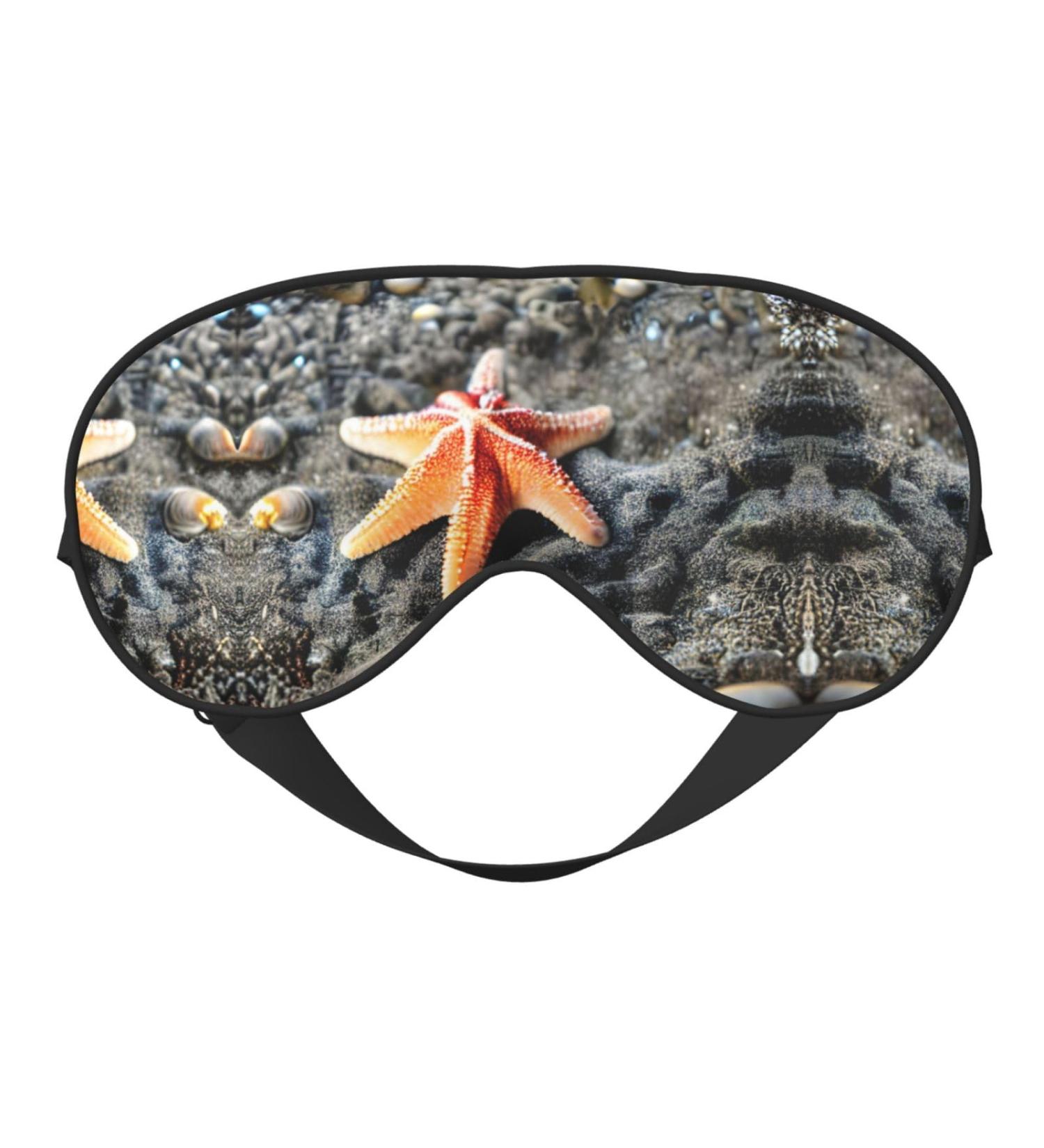 Summer Sea Star Seashell Soft Sleep Eye Mask Female Breathable Eye Patch Perfect for Travel and Relaxation - Buy Online on GoSupps.com