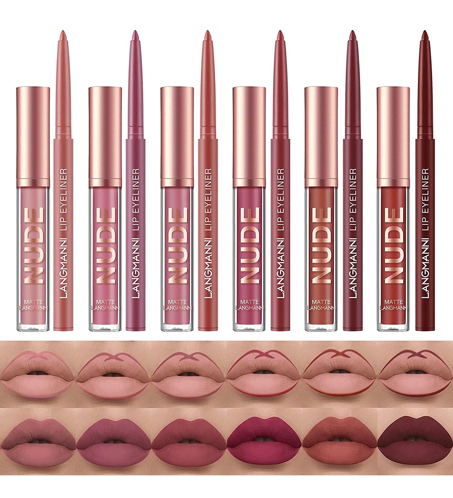 Jolilab Liquid Lipstick and Lip Liner Pens Set - 6 Velvety Matte Shades | Waterproof Long-Lasting Formula | Professional Beauty Cosmetics - Buy Online on GoSupps.com