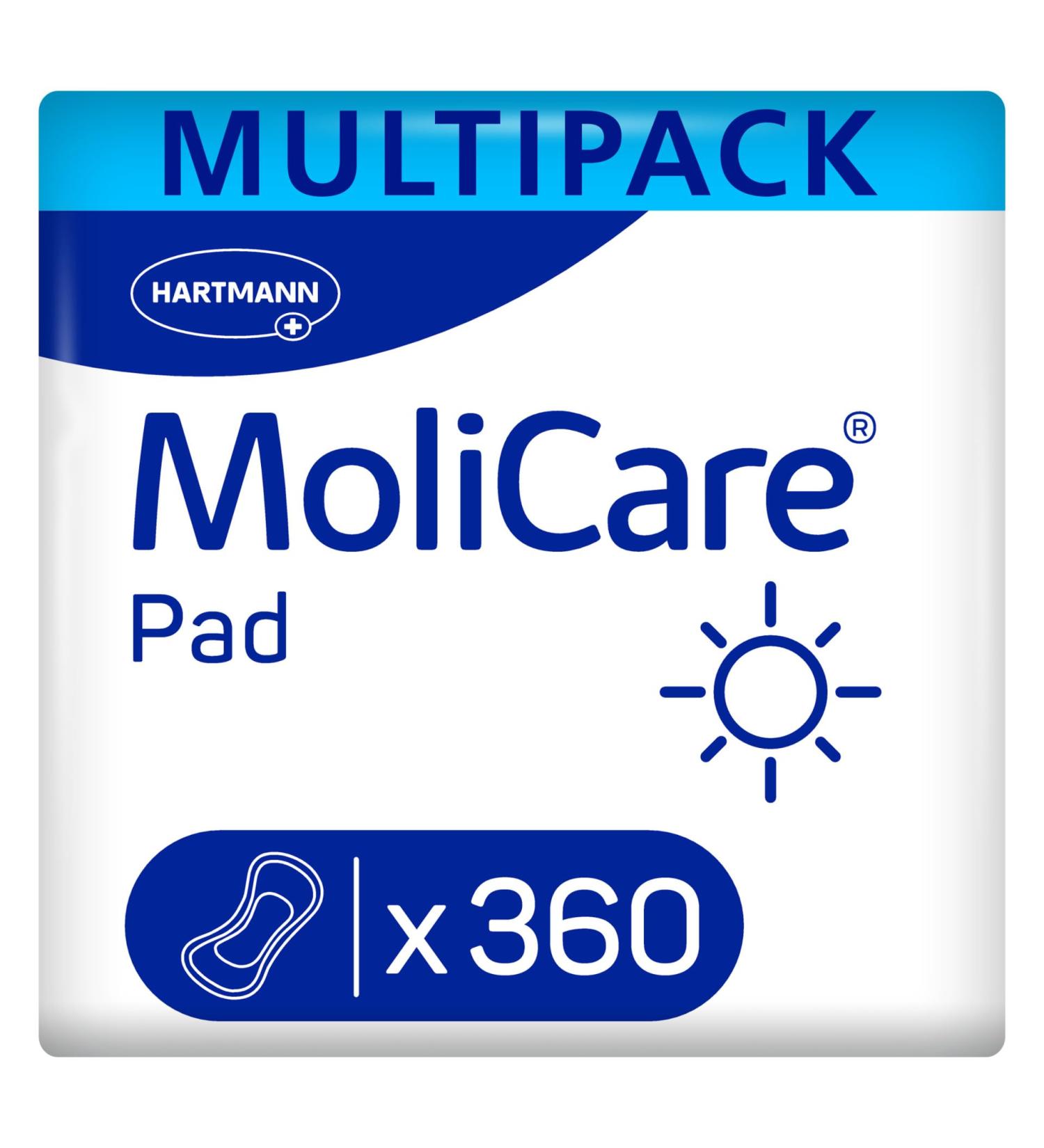 MoliCare Pad Day: Anatomically Shaped Incontinence Pads for Mild Bladder Weakness - 360 Pieces | International Shipping Available - Buy Online on GoSupps.com