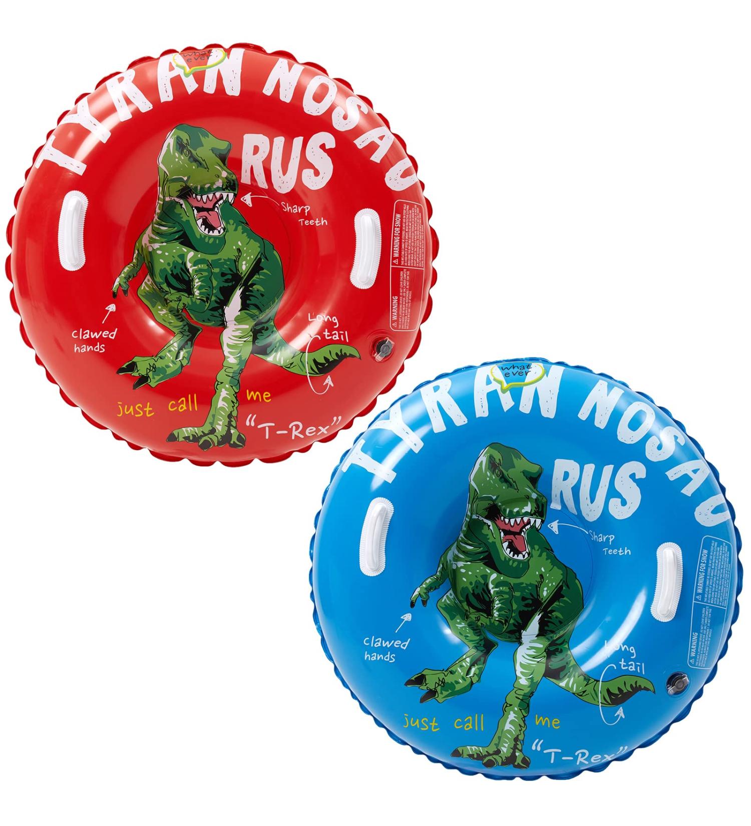 Snow Tubes - 2 Sets of 34 Inch Inflatable Sleds for Kids and Adults | Heavy Duty Hard Bottom, Thickened 0.5MM | Outdoor Sledding Fun for Boys and Girls - Buy Online on GoSupps.com