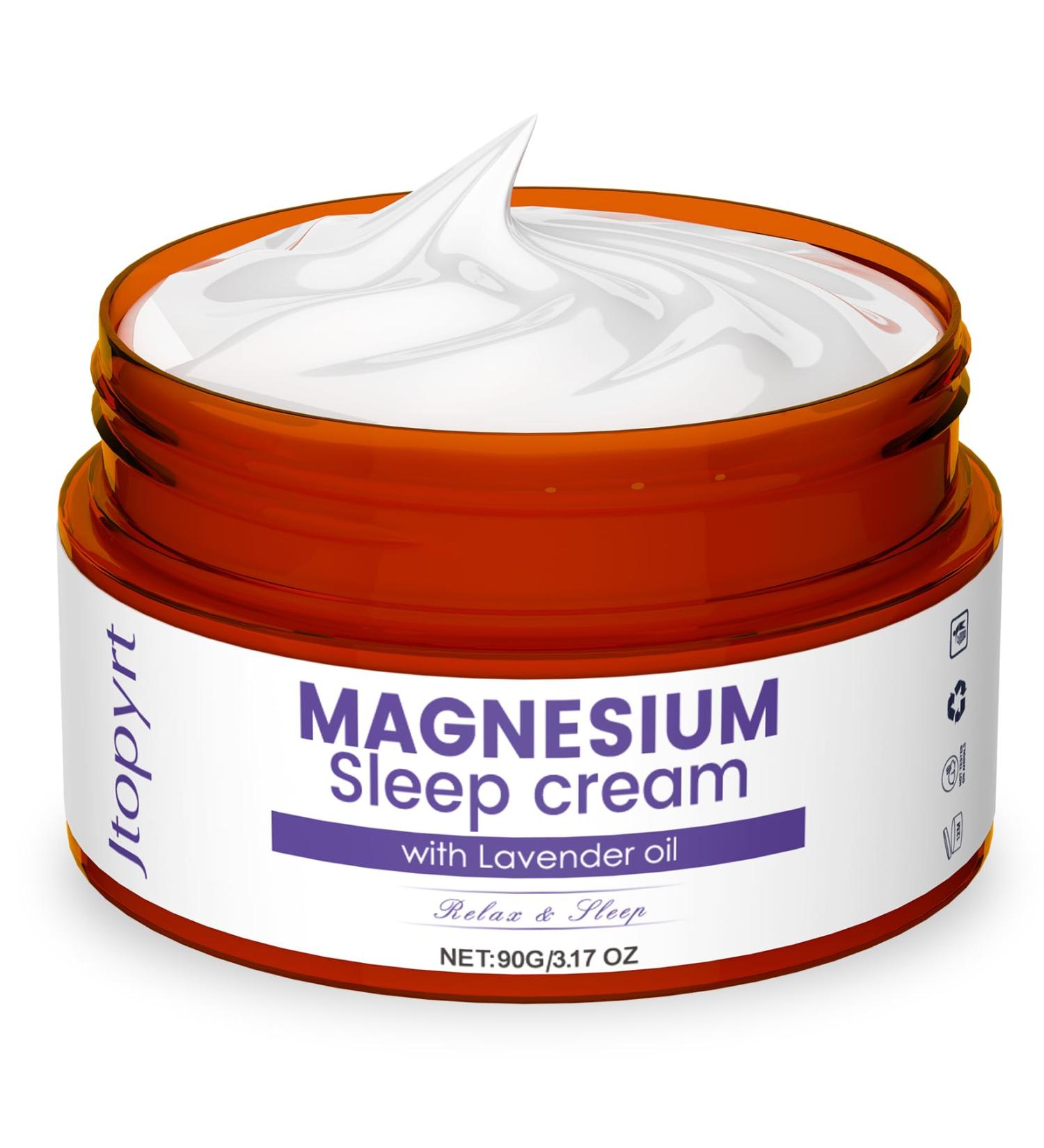 Jtopyrt Magnesium Lotion: Topical Magnesium Cream for Leg Cramps and Pain 90g/3.17oz - Buy Online on GoSupps.com