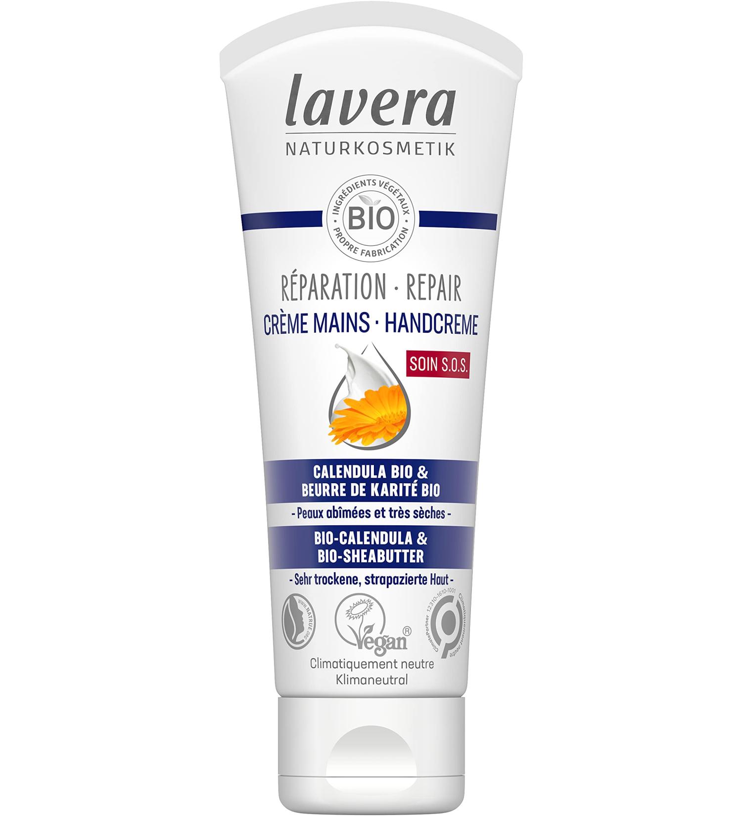 Lavera Organic Hand Cream Repair 75ml - Hydrating & Nourishing Cream for All Skin Types - International Shipping Available - Buy Online on GoSupps.com