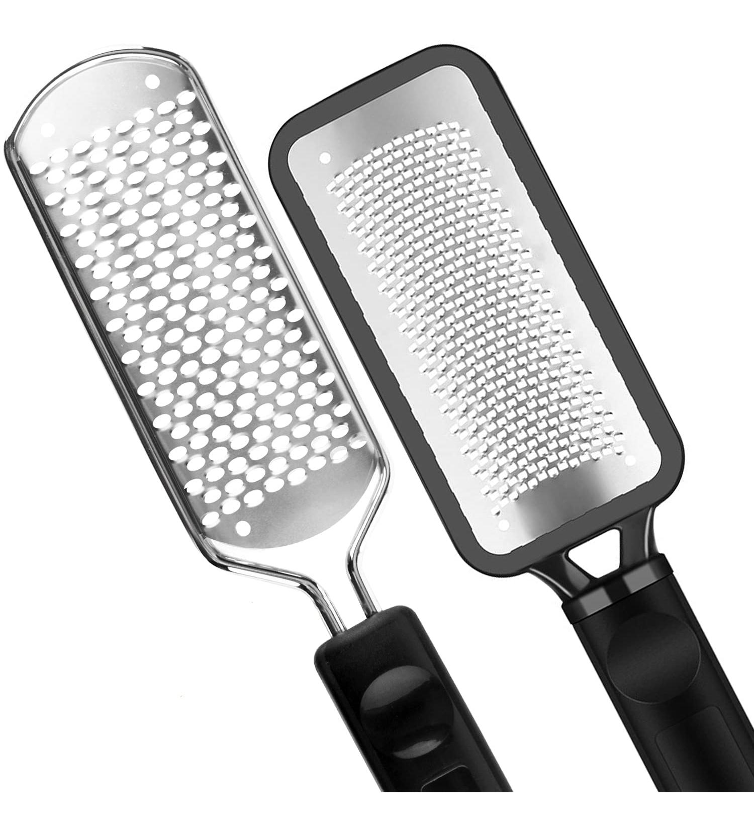 Stainless Steel Colossal Foot Rasp - 2Pcs Dead Skin Remover for Professional Pedicure - Washable and Reusable - Buy Online on GoSupps.com