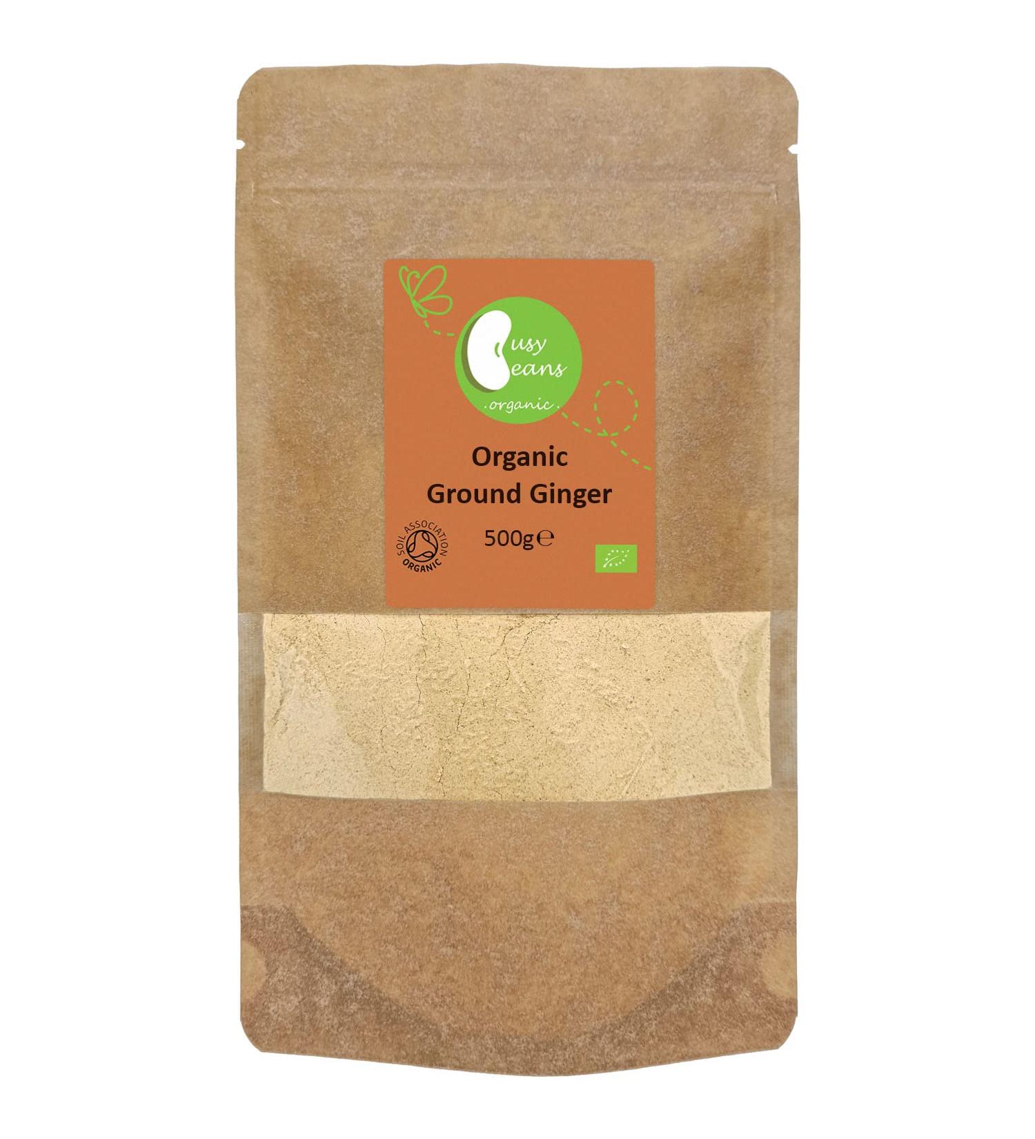 Organic Ginger Ground - Certified Organic - by Busy Beans Organic (500g) - Buy Online on GoSupps.com