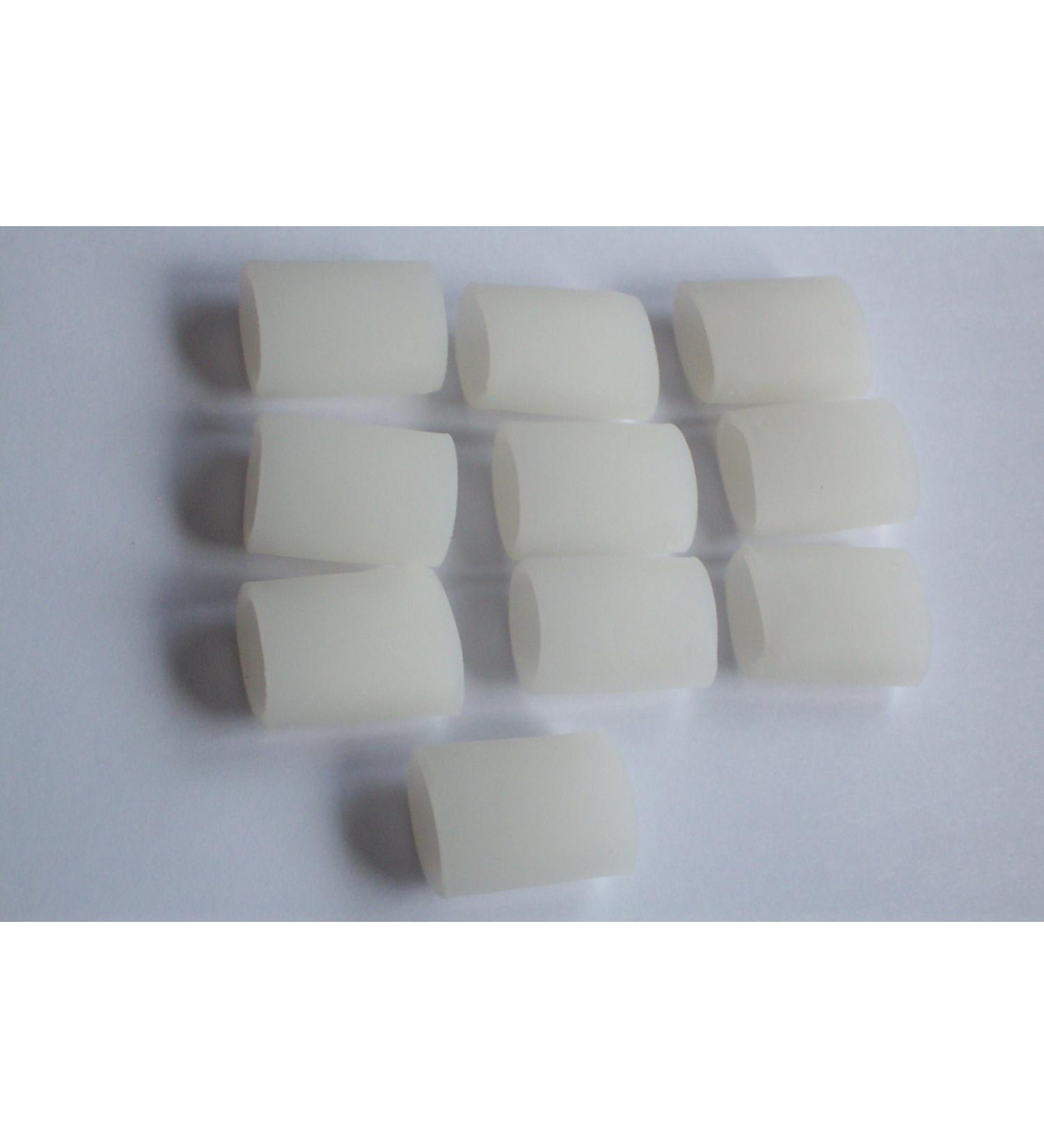 FootTrek Silicone/Polymer Gel Soft Tubular Toe Protectors/Toe Separators for Smaller Toes 1.4" (3.6cm) 2-5 Toes 10 Pack