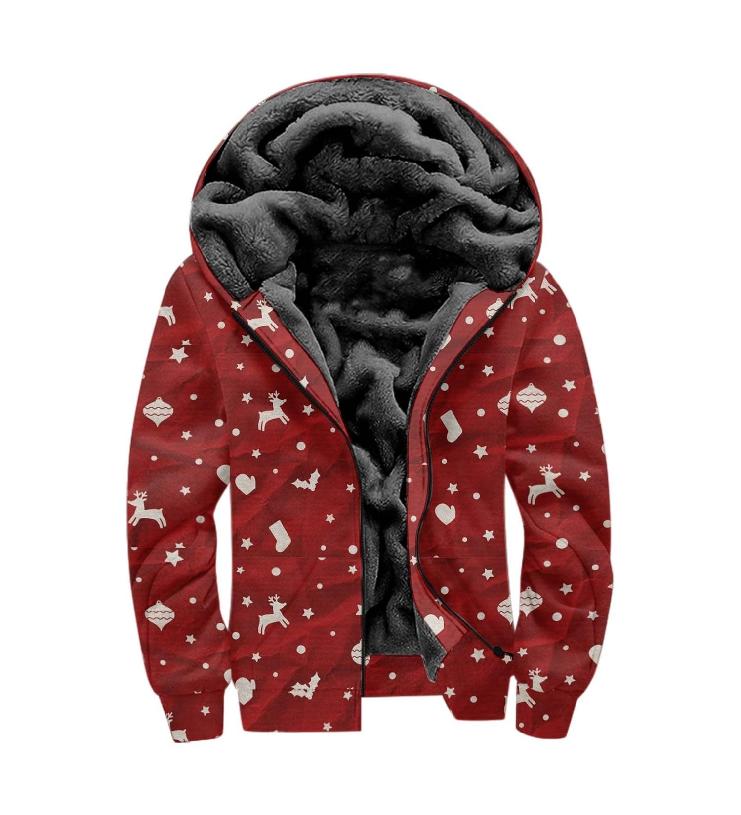 Hanxiulin Oversized Plush Jacket for Men - Warm Fleece Lined Sweatshirt with Long Sleeves & Stand-Up Collar - Breathable Upperwear for Ultimate Comfort - Buy Online on GoSupps.com