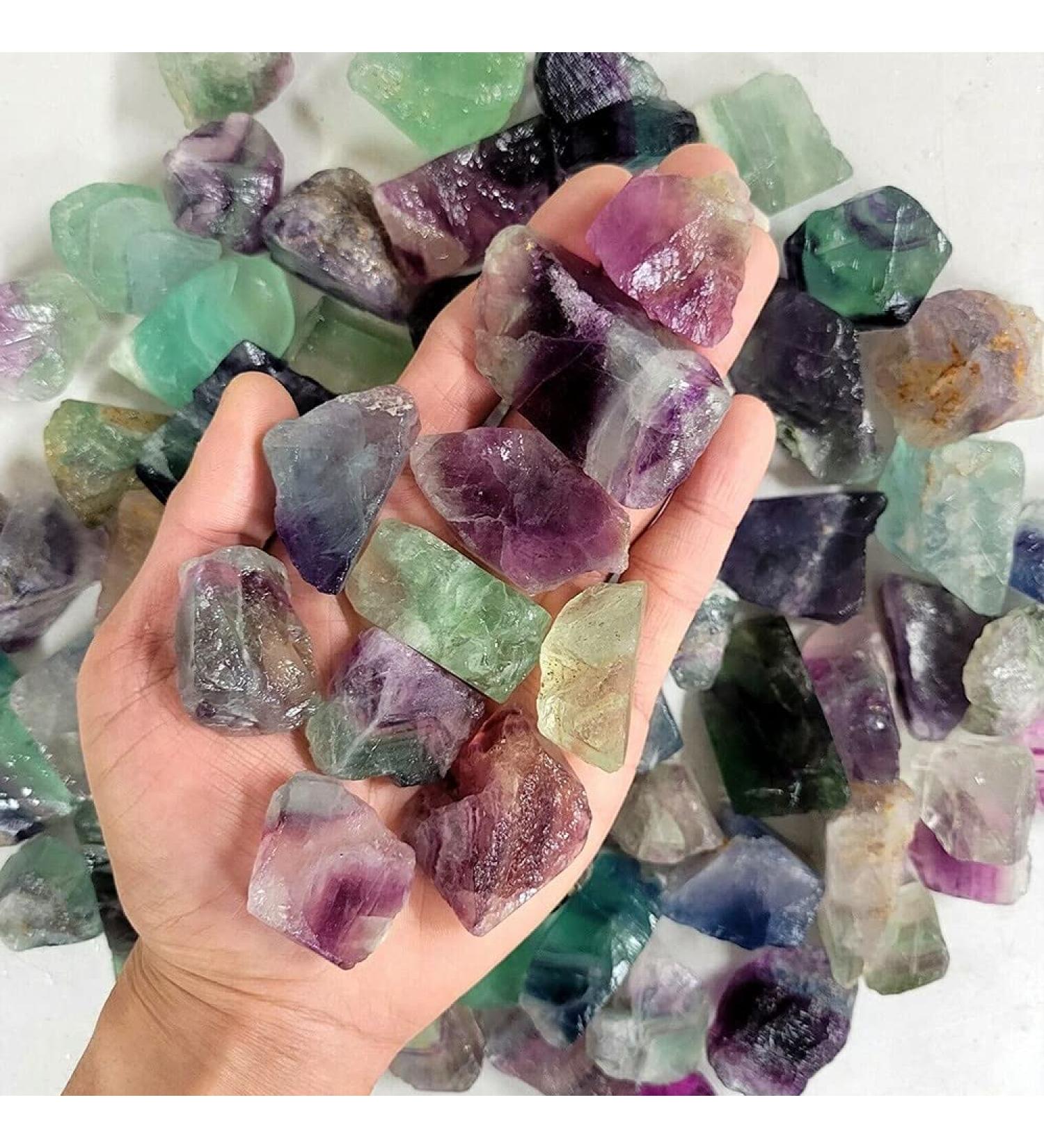 Natural Crystal Rough Natural Raw Rainbow Fluorite Crystals Rough Stones Crystals Gemstones Specimens Collectible Home Decor (Size : 100g) - Buy Online on GoSupps.com