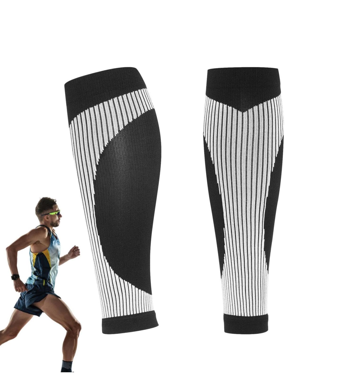 Eubeisaqi Calf Compression Cuffs & Footless Socks - Breathable Sweat-Absorbing Compression Sleeves for Fitness & Tennis | Size L-XL - Buy Online on GoSupps.com
