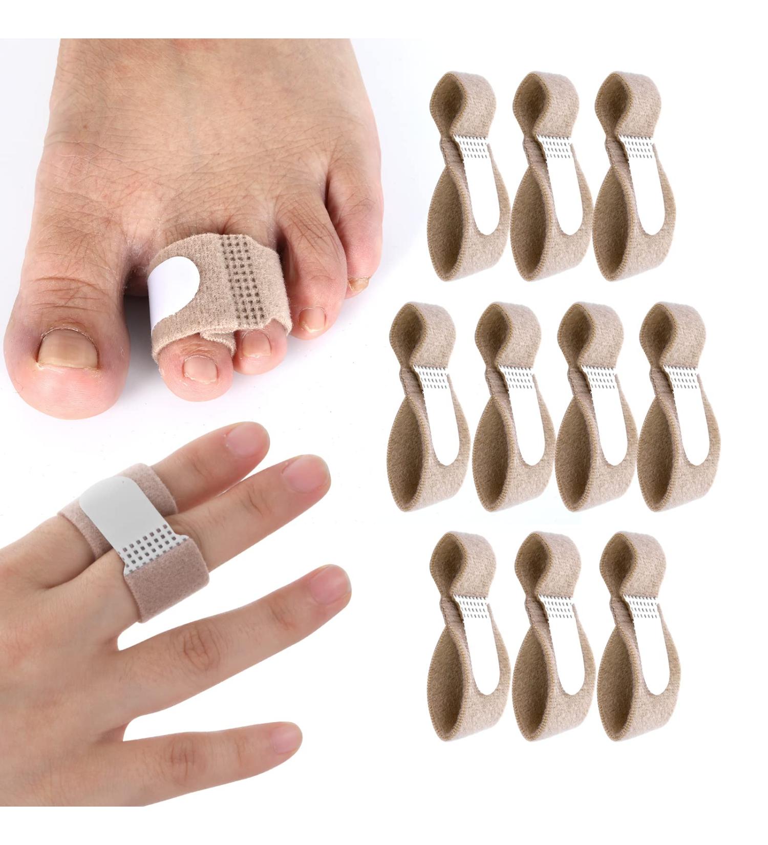 10-Piece Hammer Toe Bandage Correctors & Spreaders for Broken/Sprained Toes - Comfortable Relief & Support - Buy Online on GoSupps.com