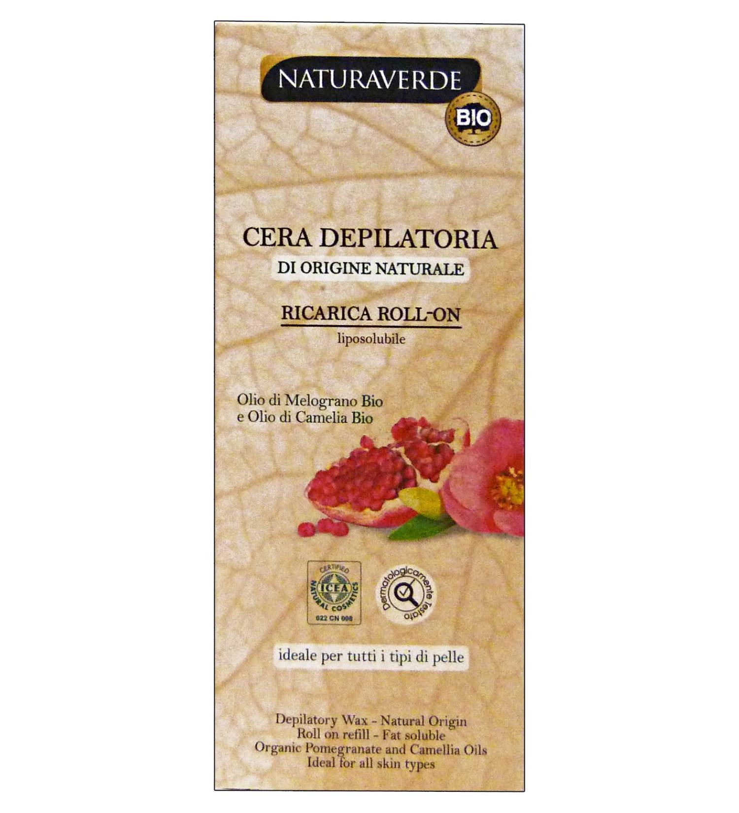 (Vuoto) NATURAVERDE Wax Roll-On Organic Wax 100 ml Body Care - 500 g