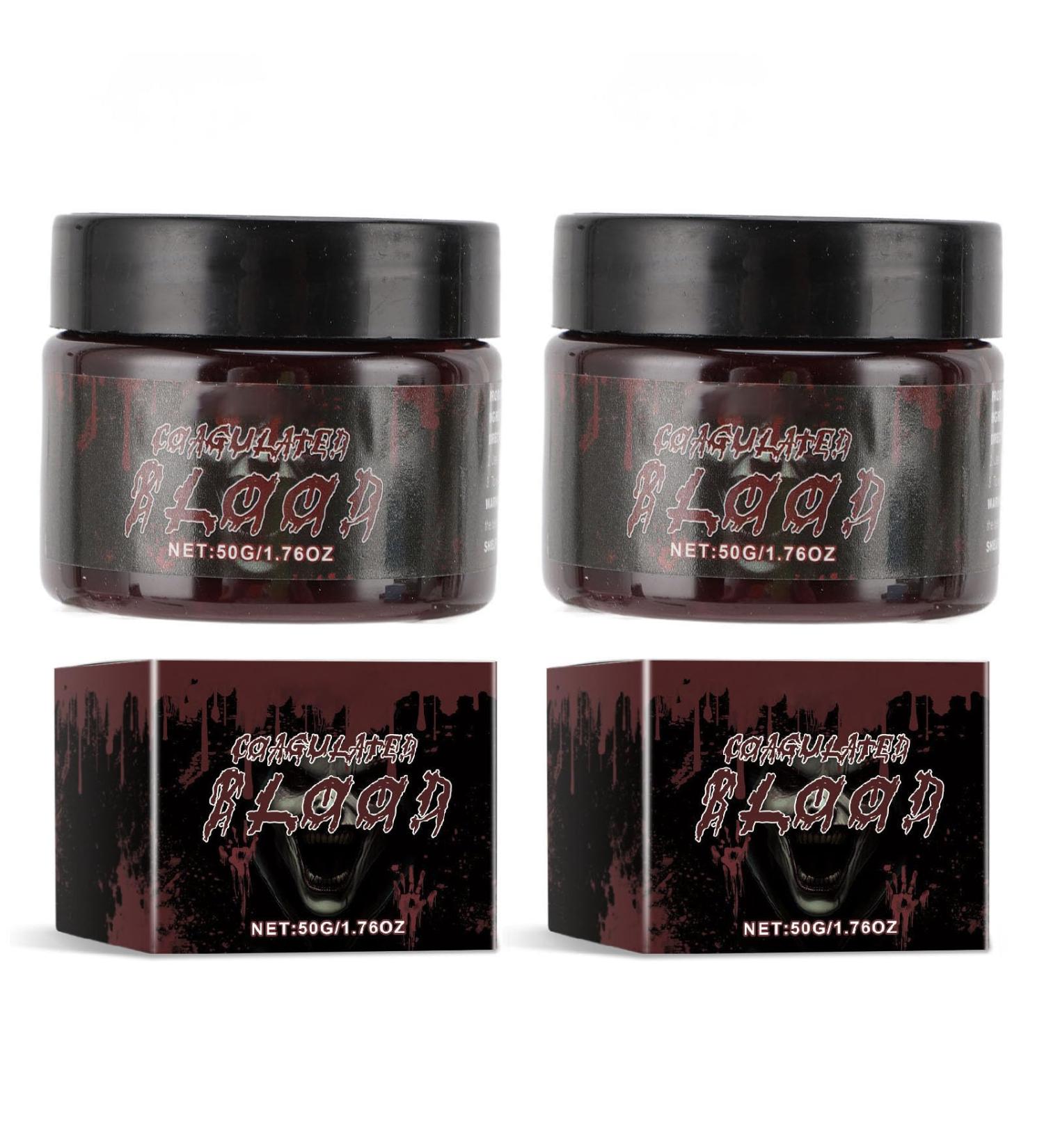  Jauarta 50g Blood Clotting Realistic Look Quick Cleansing Easy to Carry for Cosplay and Party Supplies Non-Irritating Dry and Sensitive Skin - Buy Online on GoSupps.com