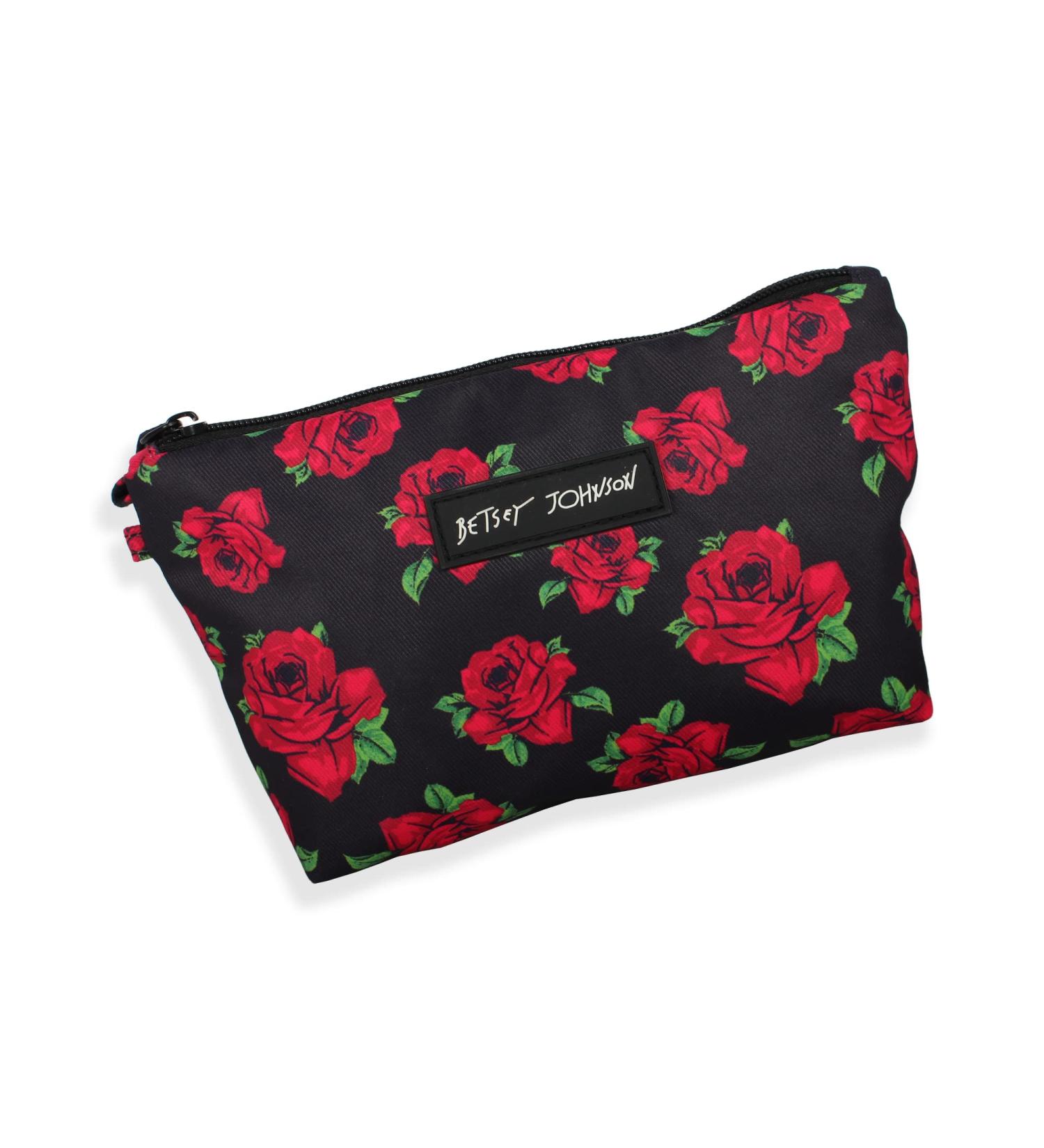 Shop Betsey Johnson Covered Rose 8.5 Zipper Cosmetic Pouch - Lightweight & Durable Toiletry Bag for Makeup & Travel Accessories - Buy Online on GoSupps.com
