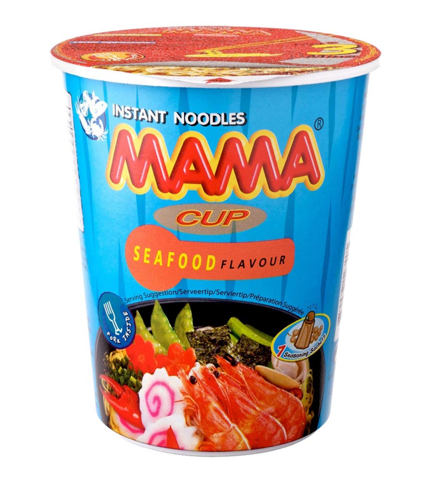  MAMA MAMA Instant Noodle Cup Seafood 16 x 70 g - Buy Online on GoSupps.com