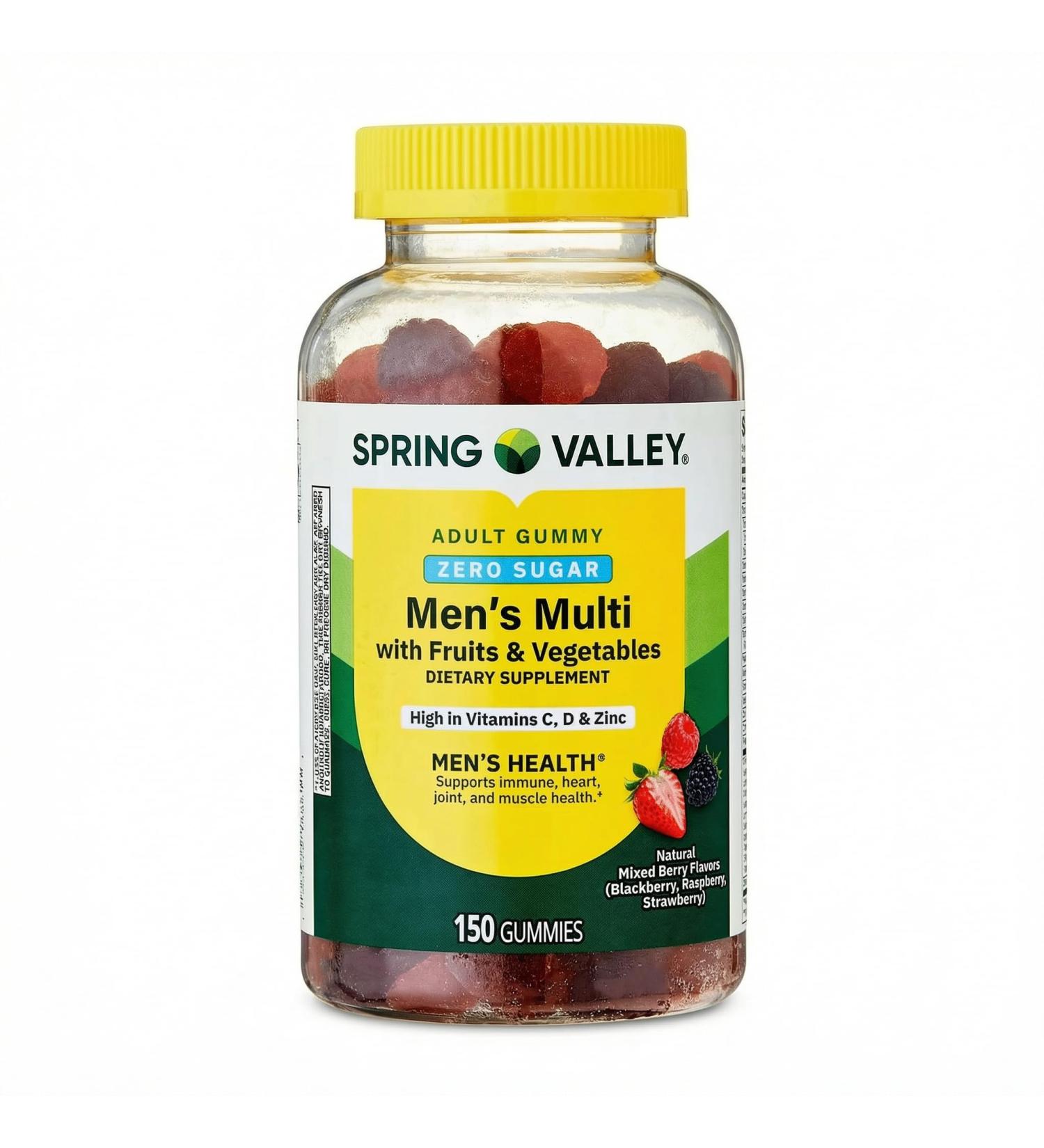 Men Multivitamin Gummies Zero Sugar Adult Multi Vitamin Gummies Men Vitamins C D Zinc 150 Count 75 Day Supply - Buy Online on GoSupps.com
