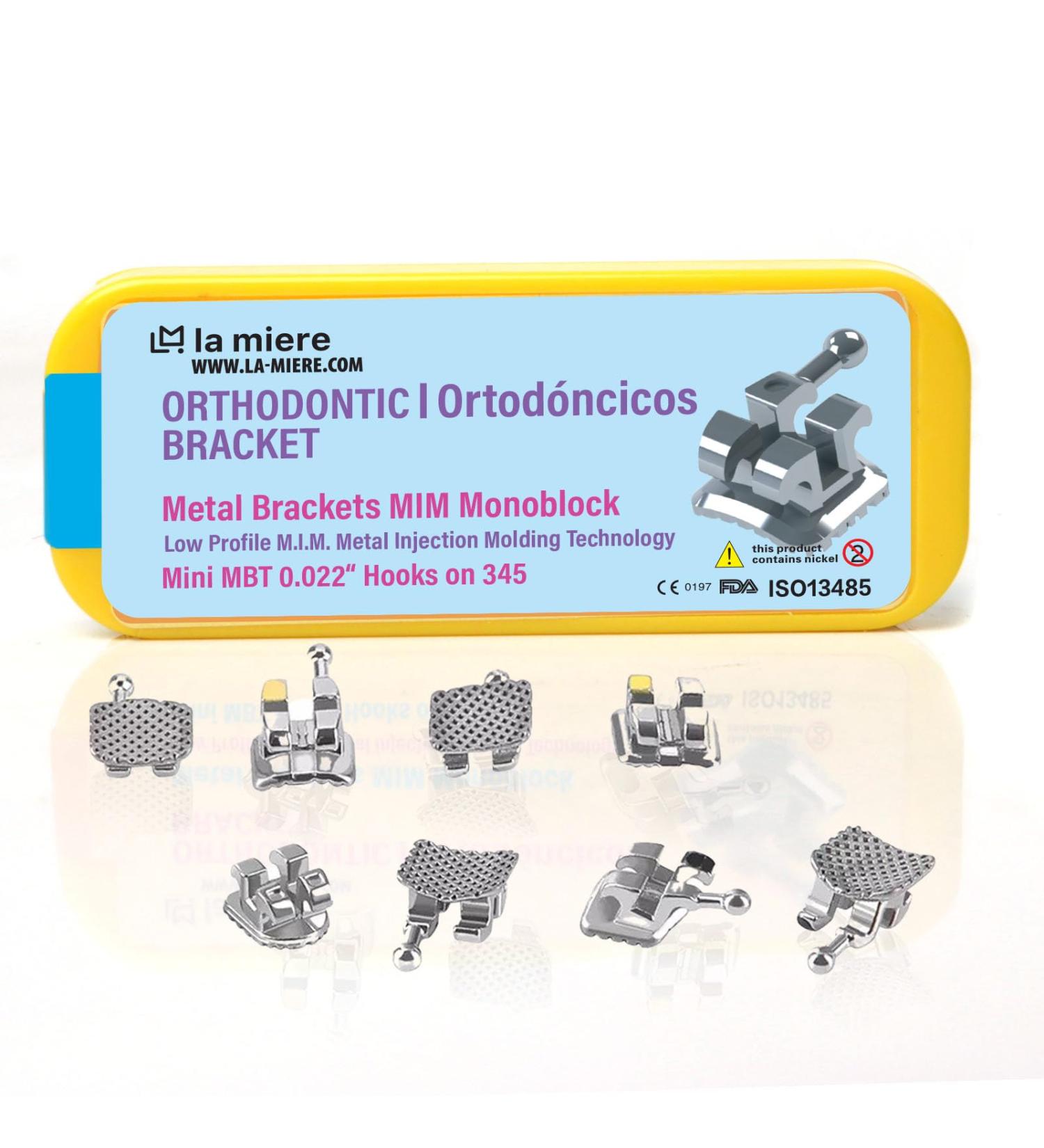 LA MIERE 20PCS Teeth Metal Braces, MIM Monoblock Brackets, 0.22 Slots 3-4-5 with Hooks 20pcs/Pack, (MBT, Mini) 1PK Mini MBT 0.022 1PK - Buy Online on GoSupps.com