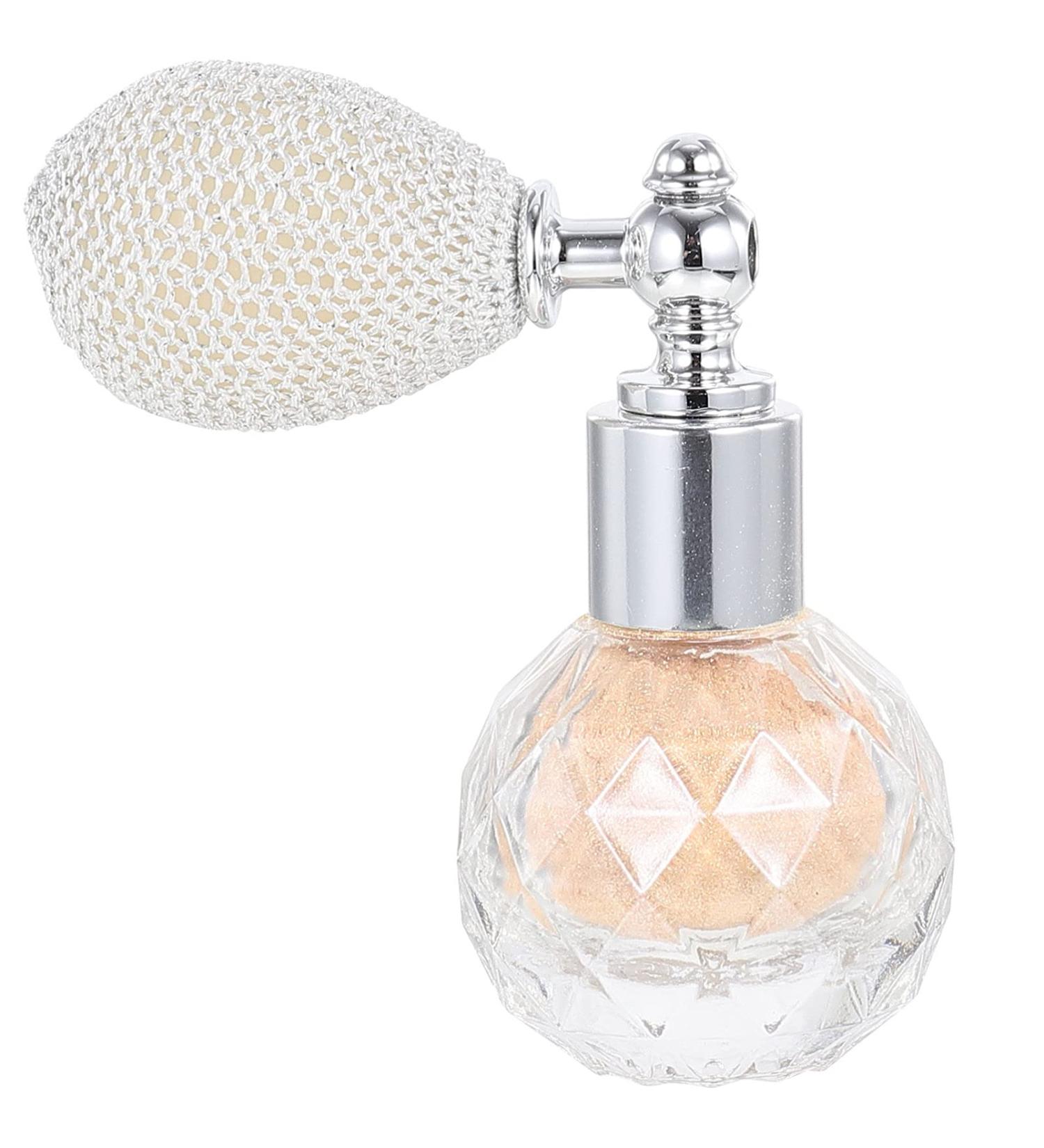 LALAFINA Body Air Bag Powder Sprayer - Champagne Gold Dusting Powder & Highlighter for Makeup & Hair Glitter - 1pc Sequin Body Shimmer 7x5.5cm - Buy Online on GoSupps.com