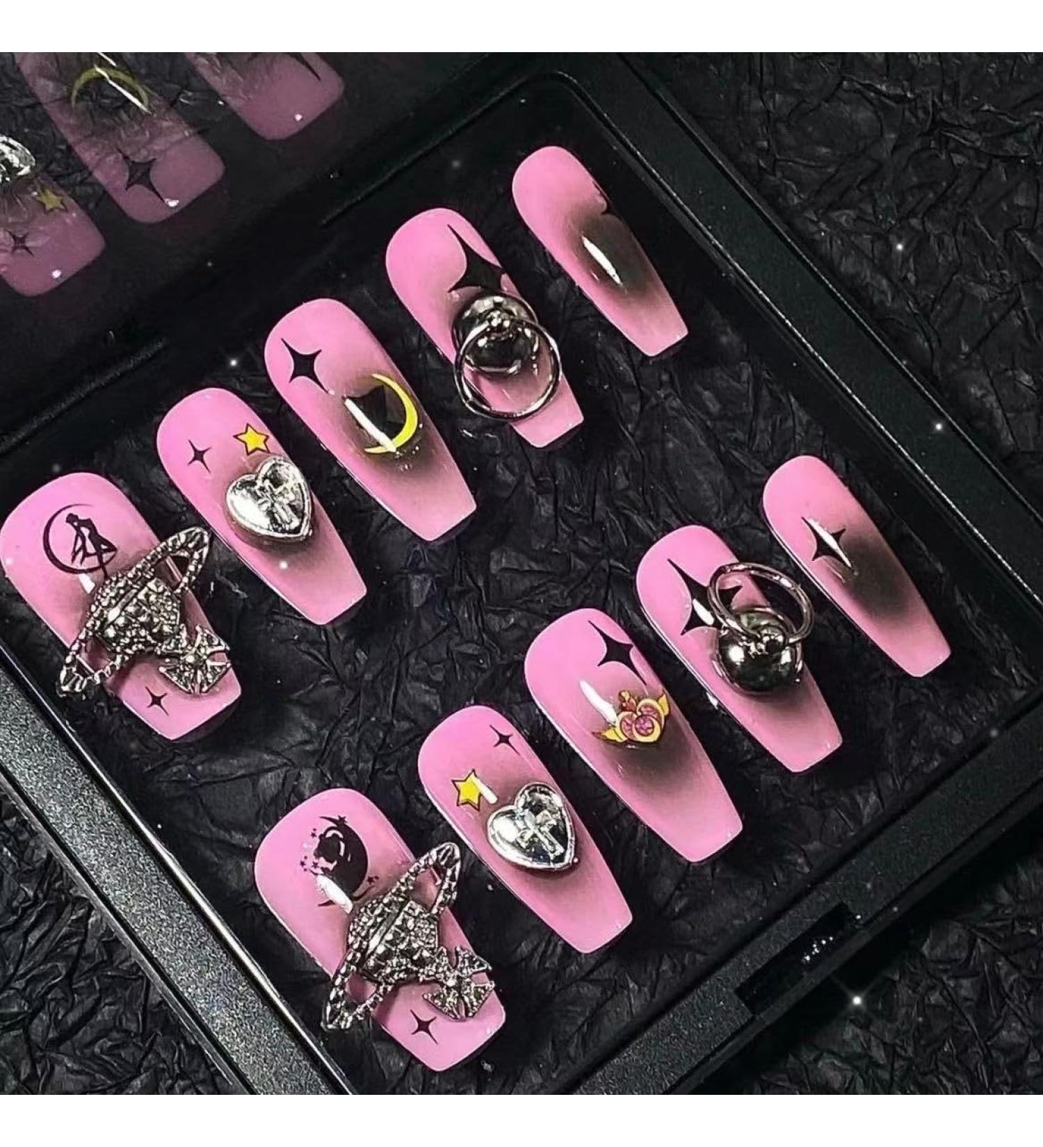 Temperament Enhancement Nail Patch Sweetheart Girl Wears Nail Exclusive System (10-Piece Pack) (Size : L) Large - Buy Online on GoSupps.com