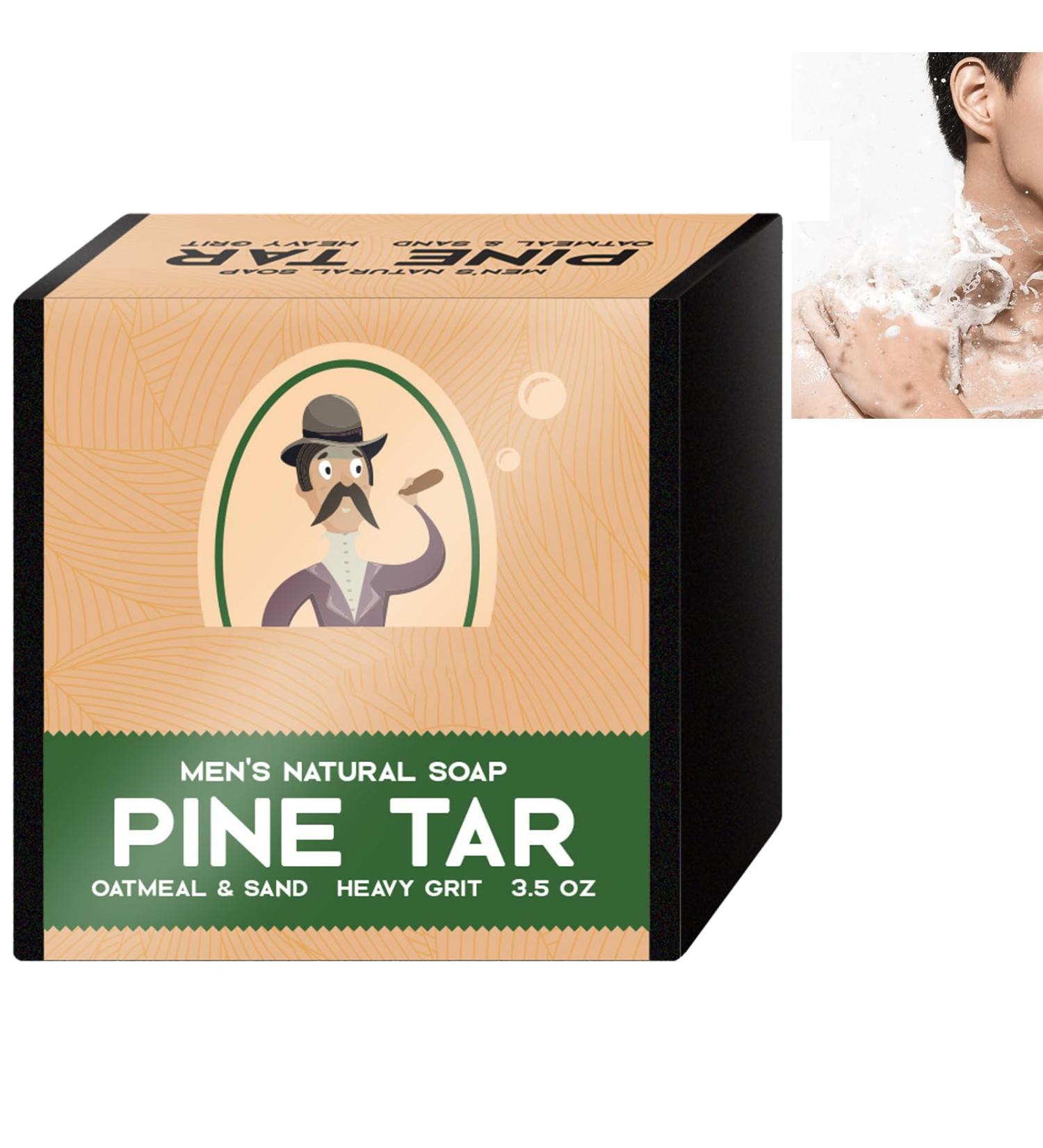 Body Soap Bar for Men Natural Soap for Men Men's Pine Tar Soap Men's Soap Bars Handmade Brightening Pine Tar Soap Natural Soap Bar for Men Moisturizing Body Face And Hair Cleaning - Buy Online on GoSupps.com