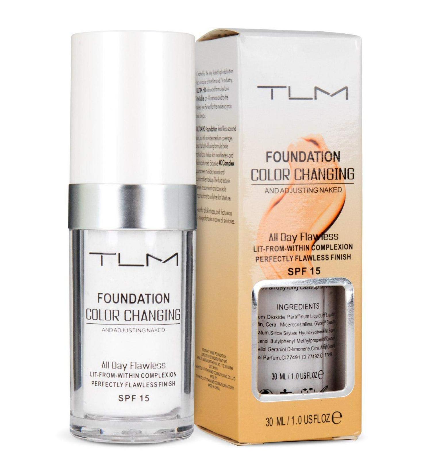 Avashine Color Changing Foundation 30ml SPF 15 | All-Day Flawless Makeup | Lightweight & Fragrance-Free | Warm Skin Tone - Buy Online on GoSupps.com