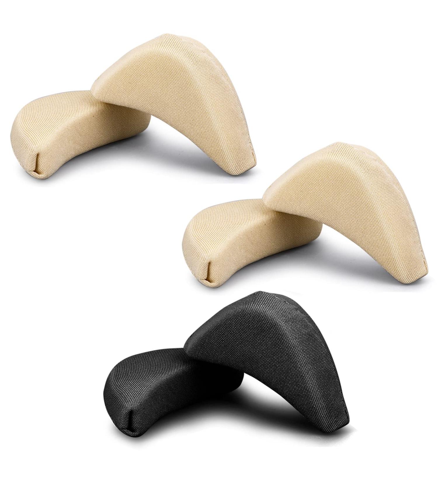 WLLHYF Soft Sponge Adjustable Shoe Filler Big Toe Plug Foot Brace Pads - 3 Pairs, Skin+Black - Comfortable Inserts for High Heels & Relief from Foot Pain - Reusable & Adjustable for Perfect Fit - Buy Online on GoSupps.com