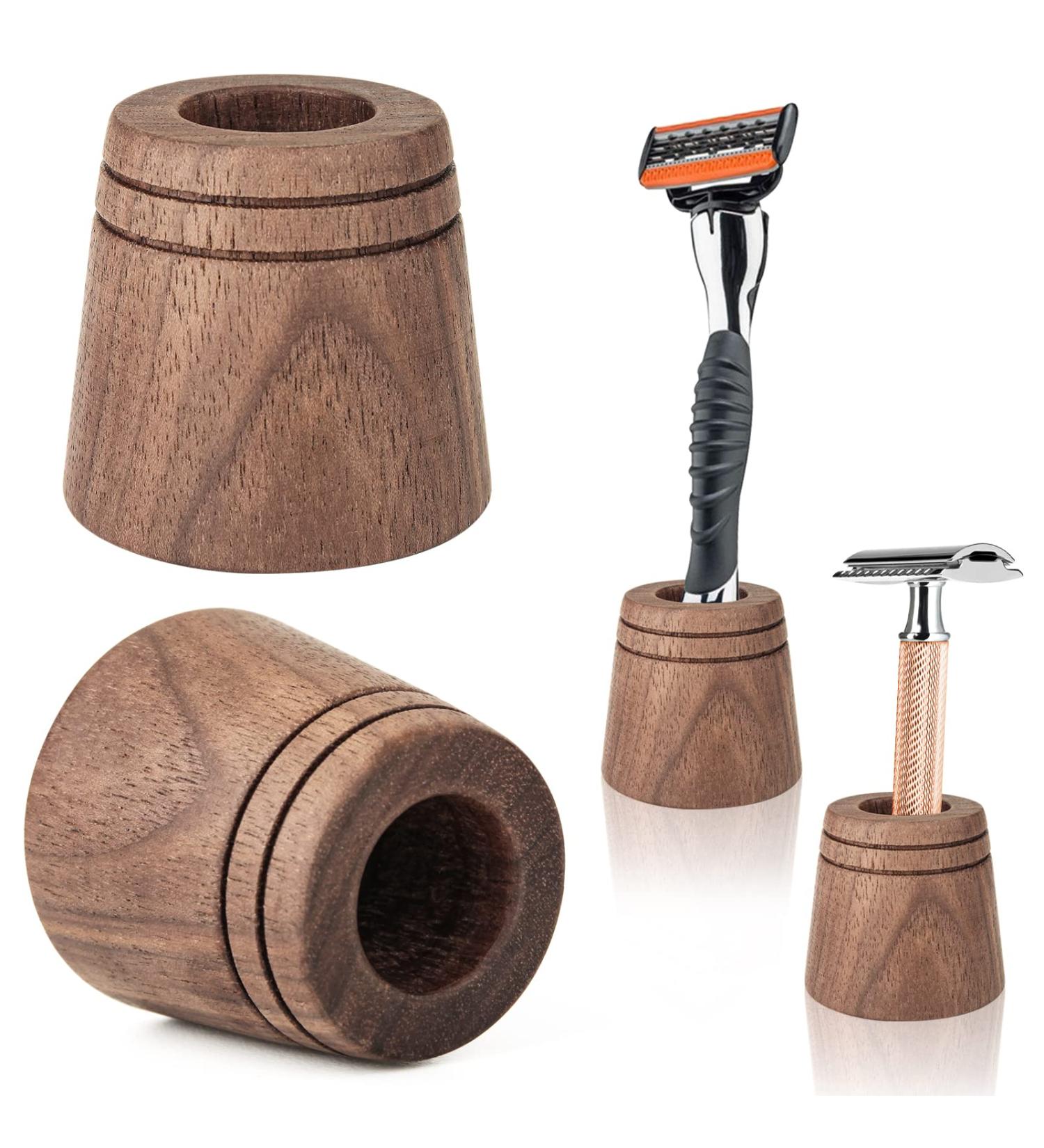 Premium Safety Razor Holder | Elegant Men's Shaving Stand for a Clean Bathroom | International Shipping Available - Buy Online on GoSupps.com