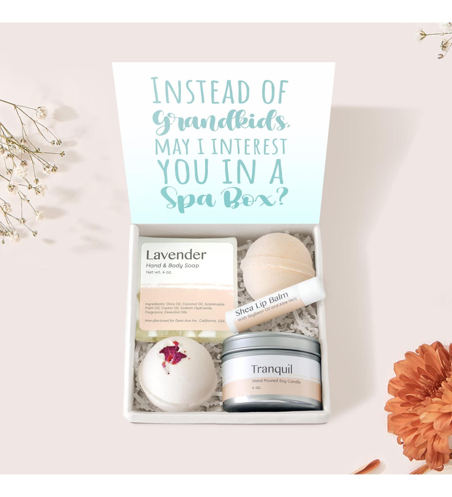 Dear Ava Spa Gifts for Women - Organic Self Care Luxury Anti-Stress Bath & Body Kit with Heartfelt Card - Perfect Gift for Mom - Buy Online on GoSupps.com