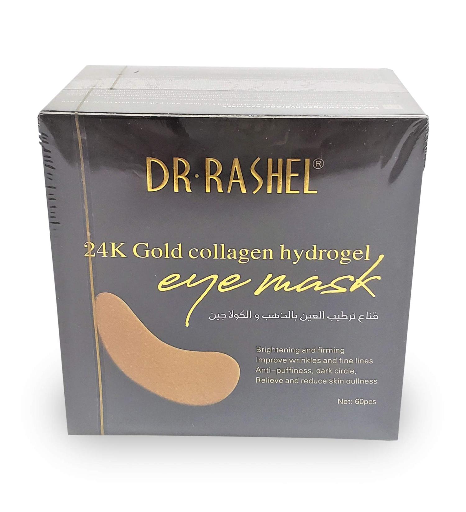 Dr Rashel 24k Gold Collagen Hydrogel Eye Mask - 60 Pcs | Targets Wrinkles, Puffiness, Dark Circles - Buy Online on GoSupps.com