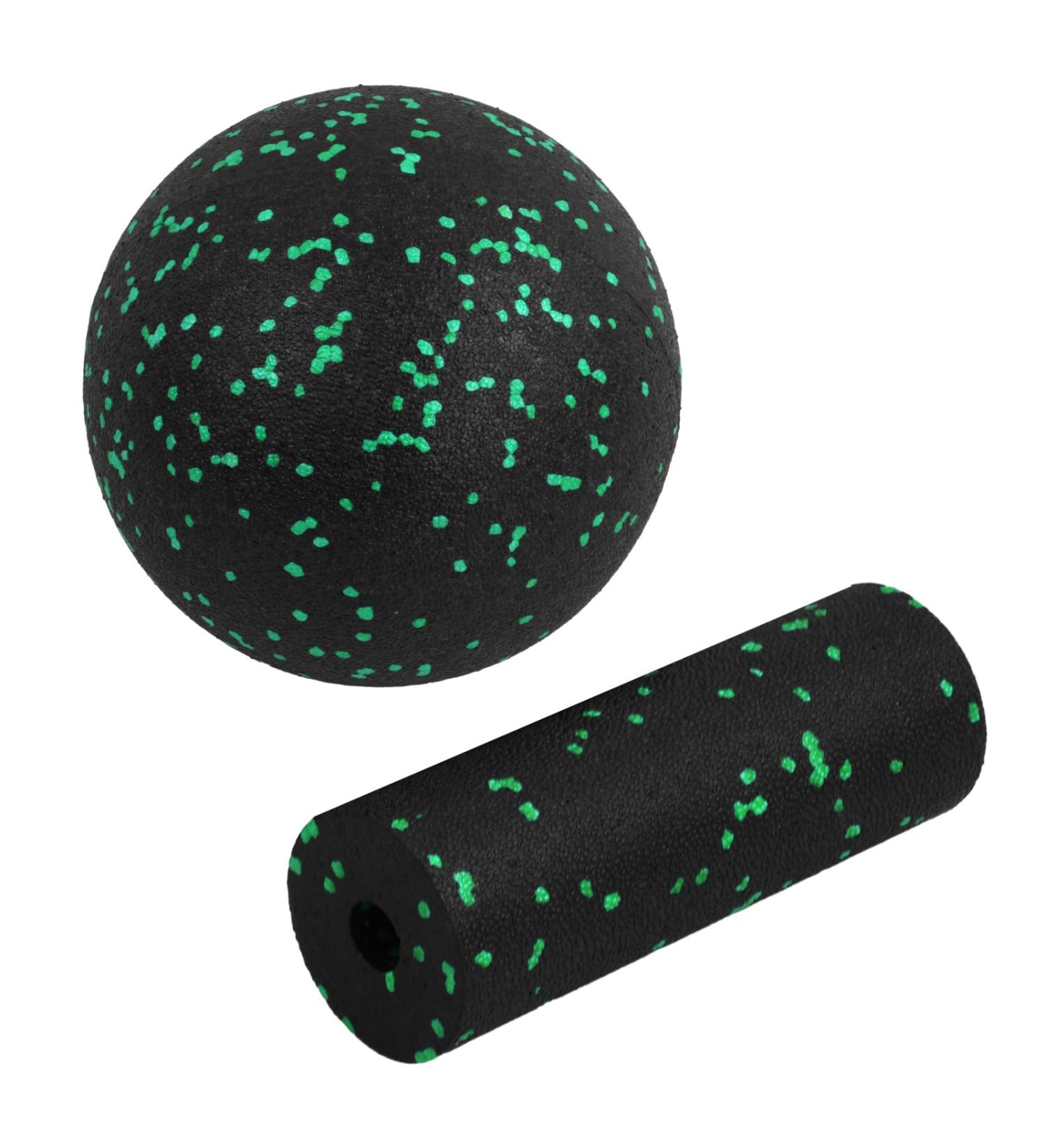 Volumoon Fascia Set - Mini Roller & 12cm Ball for Self-Massage | Green Fascia Training & Pain Relief - Buy Online on GoSupps.com