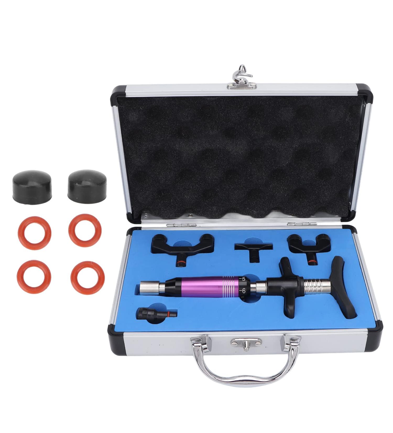 Chiropractic Handheld Device for Spine Adjustment - Ergonomic Manual Massage Tool with Case - Ideal for Men & Women - Violet - Buy Online on GoSupps.com