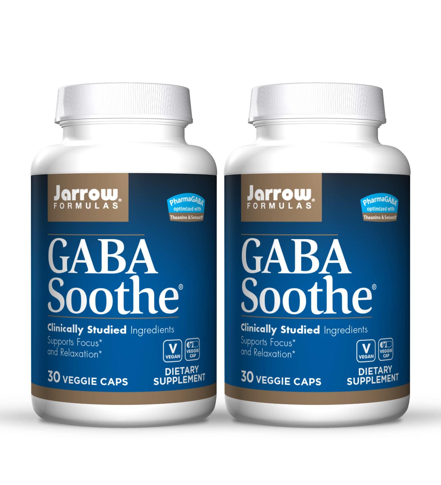 Jarrow Formulas GABA Soothe - 30 Veggie Caps for Relaxation & Stress Relief - Buy Online on GoSupps.com