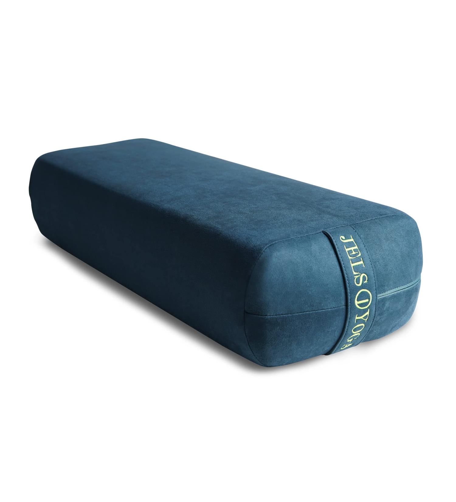 JELS Premium Yoga Bolster Pillow for Restorative & Yin Yoga | Machine Washable & Supportive Meditation Cushion | Sapphire - Buy Online on GoSupps.com