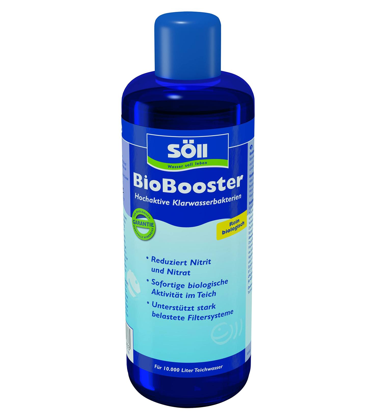 S ll 83698 Biobooster Pond Bacteria - 500 ml for Clear Water | Reduce Nitrate & Enhance Garden Ponds Swimming Ponds & Koi Ponds - 15 000 Liters - Buy Online on GoSupps.com