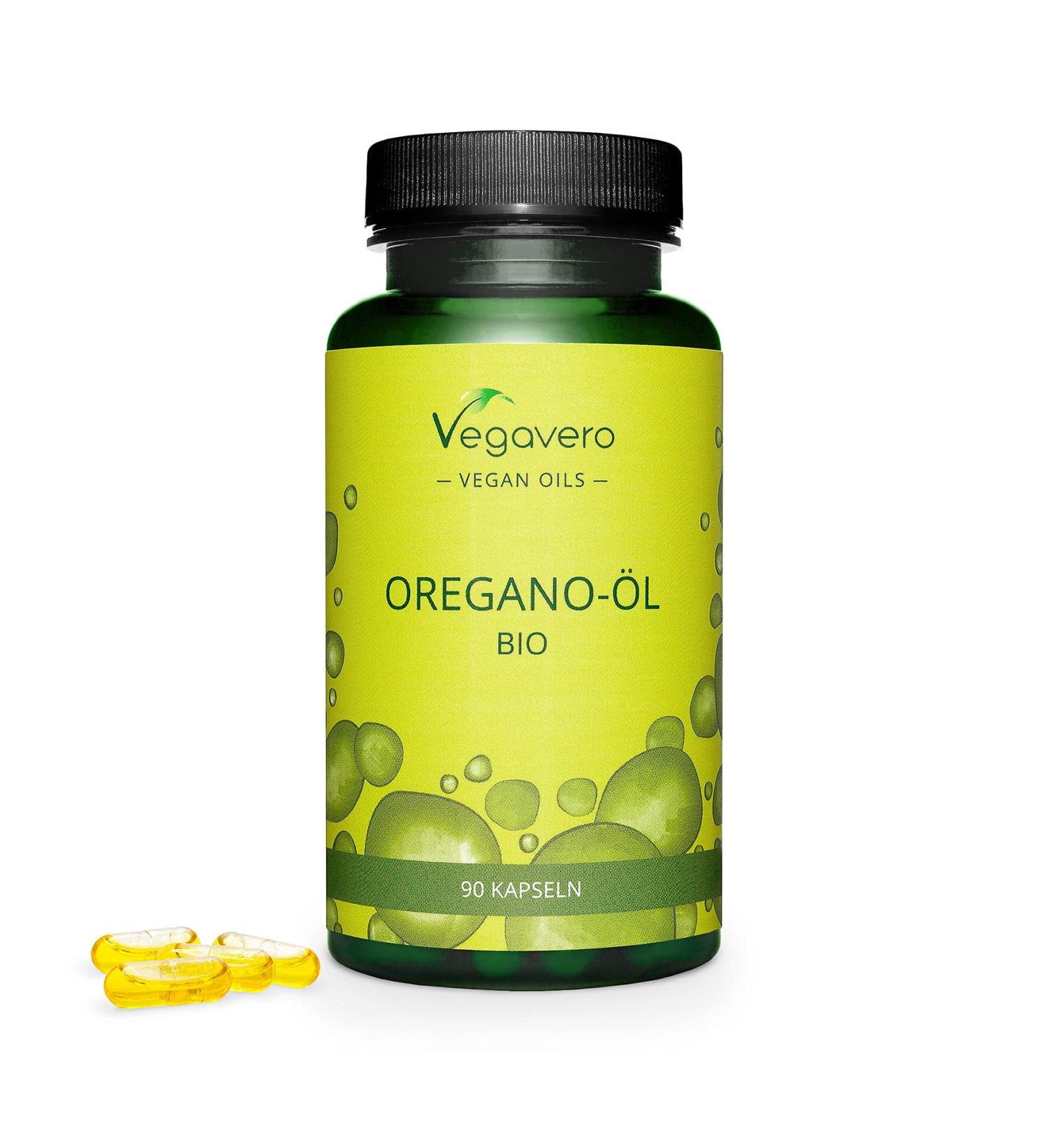 Organic Oregano Oil Capsules Vegavero | Vegan | High Carvacrol & Thymol Content | Cold-Pressed Essential Oil | Lab-Tested | 90 Capsules - Buy Online on GoSupps.com