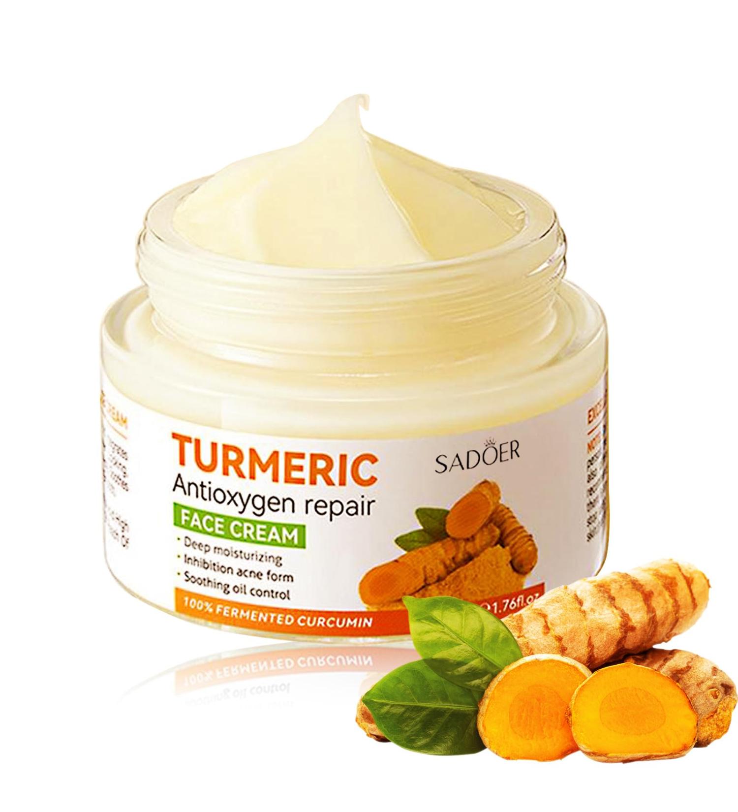Turmeric Anti-Aging Face Cream for Radiant Skin, Dark Spot Corrector, Moisturizing & Firming Formula - Natural Skincare Solution - Buy Online on GoSupps.com