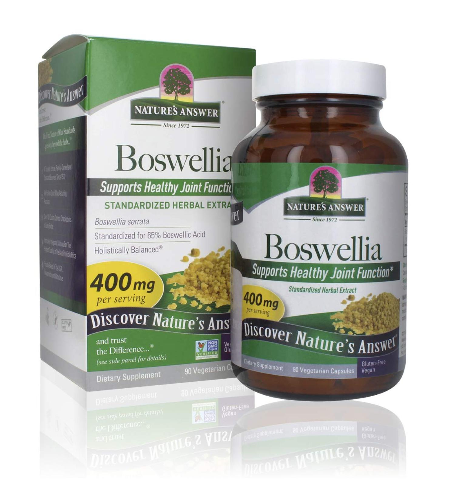 Nature's Answer Boswellia Extract Capsules - 90 Veggie Caps for Joint Support & Inflammation Relief - Buy Online on GoSupps.com