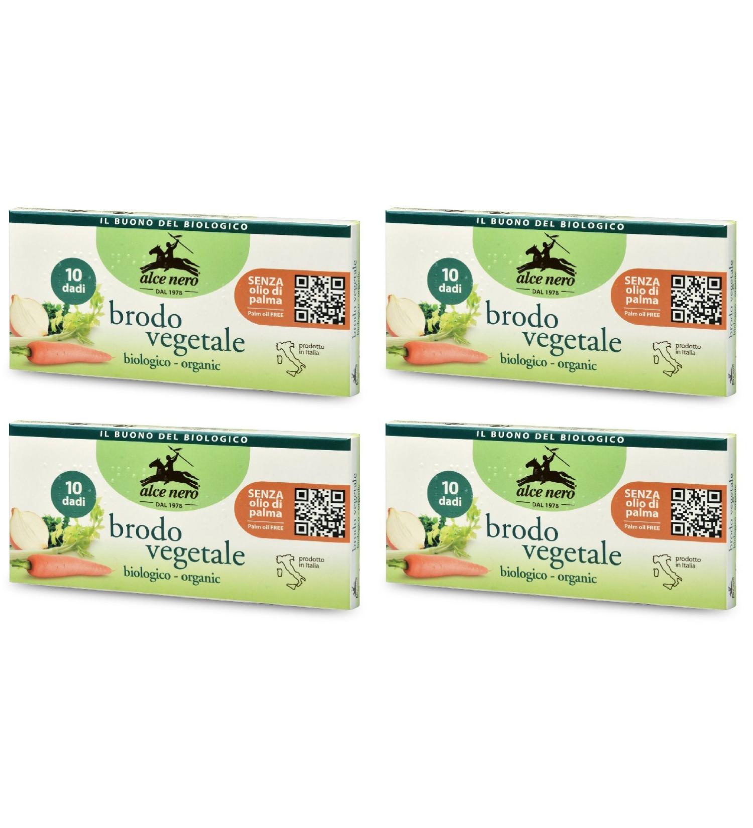 Alce Nero: Lot de 10 cubes de bouillon bio "Brodo Vegetale" 10 g par paquet de 4 Import italien  - Buy Online on GoSupps.com