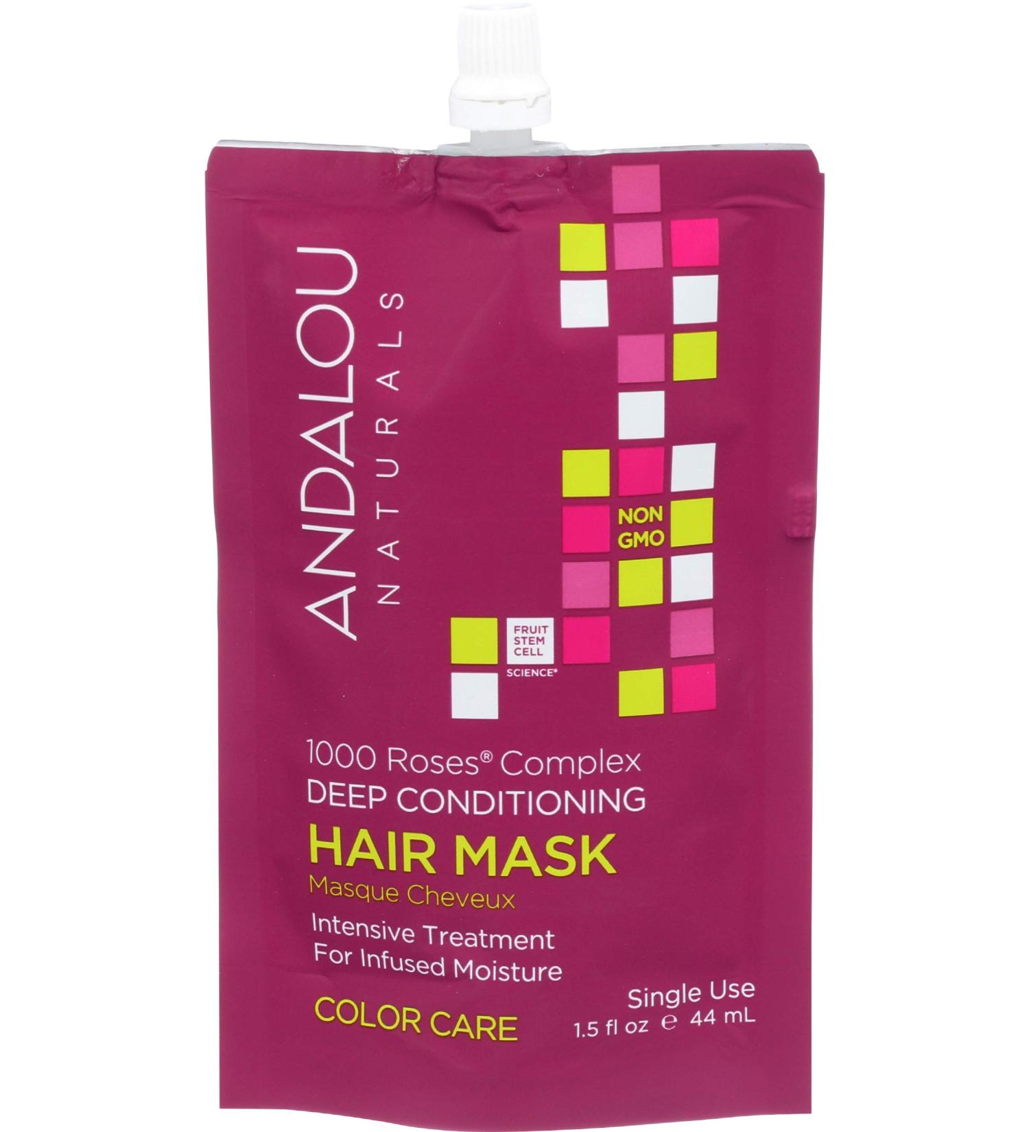 Andalou Naturals 1000 Roses Color Care Deep Conditioning Hair Mask - 1.5 oz - Buy Online on GoSupps.com