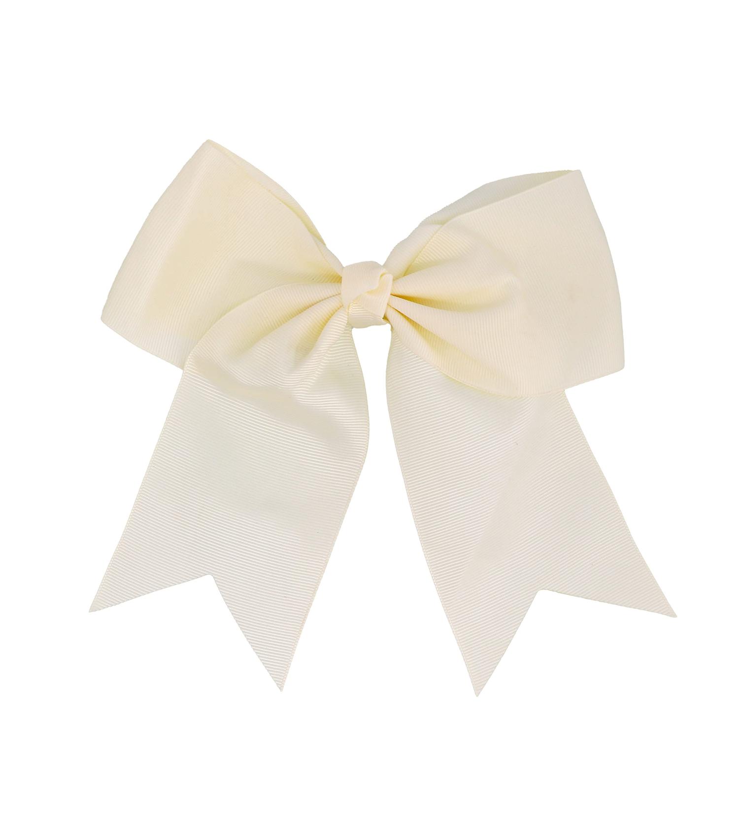 Ivory Jumbo Bow Clip with Tails | Stylish Hair Accessory - Buy Online on GoSupps.com